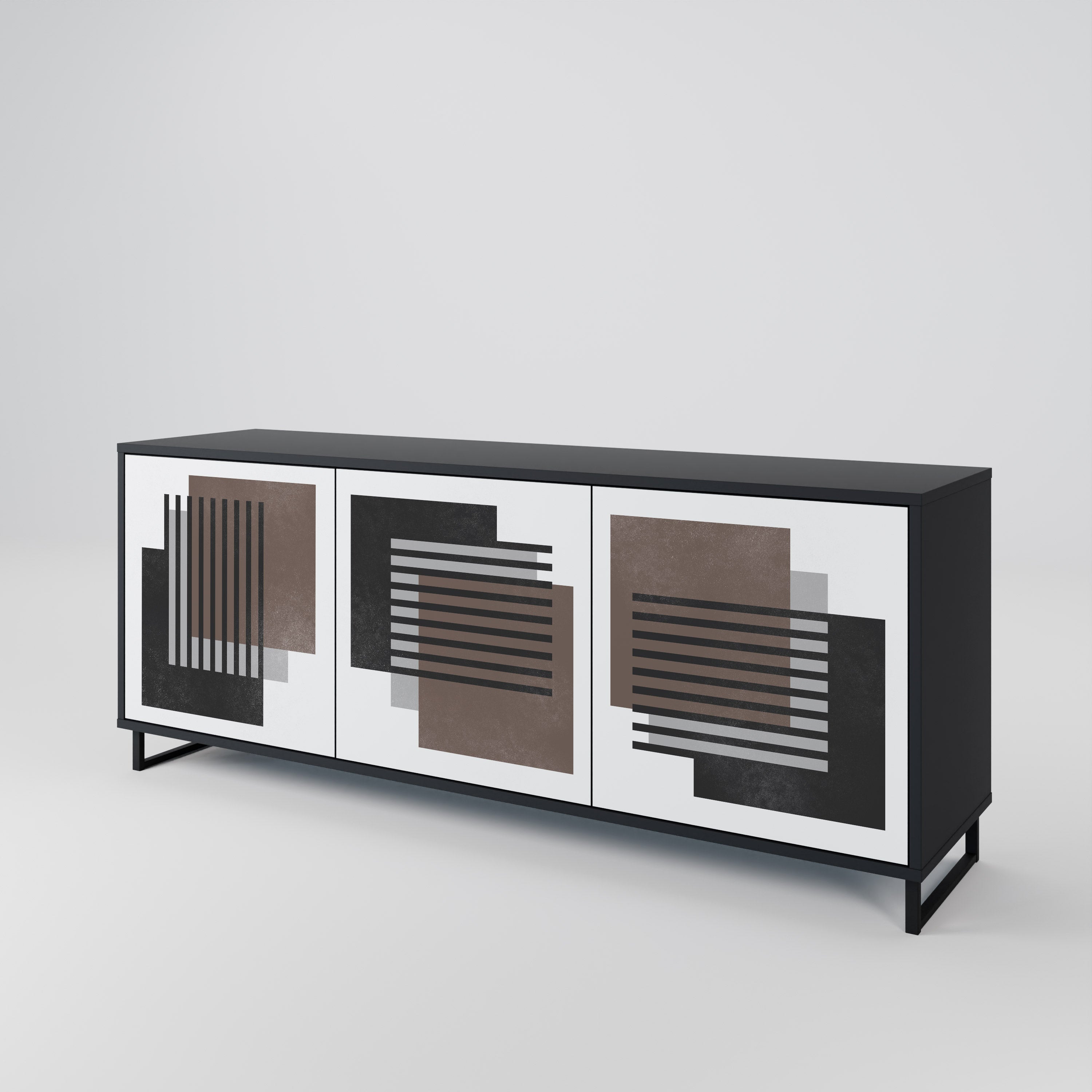 SHADOW SYNCHRONY Komoda 3-drzwiowa korpus Czarny