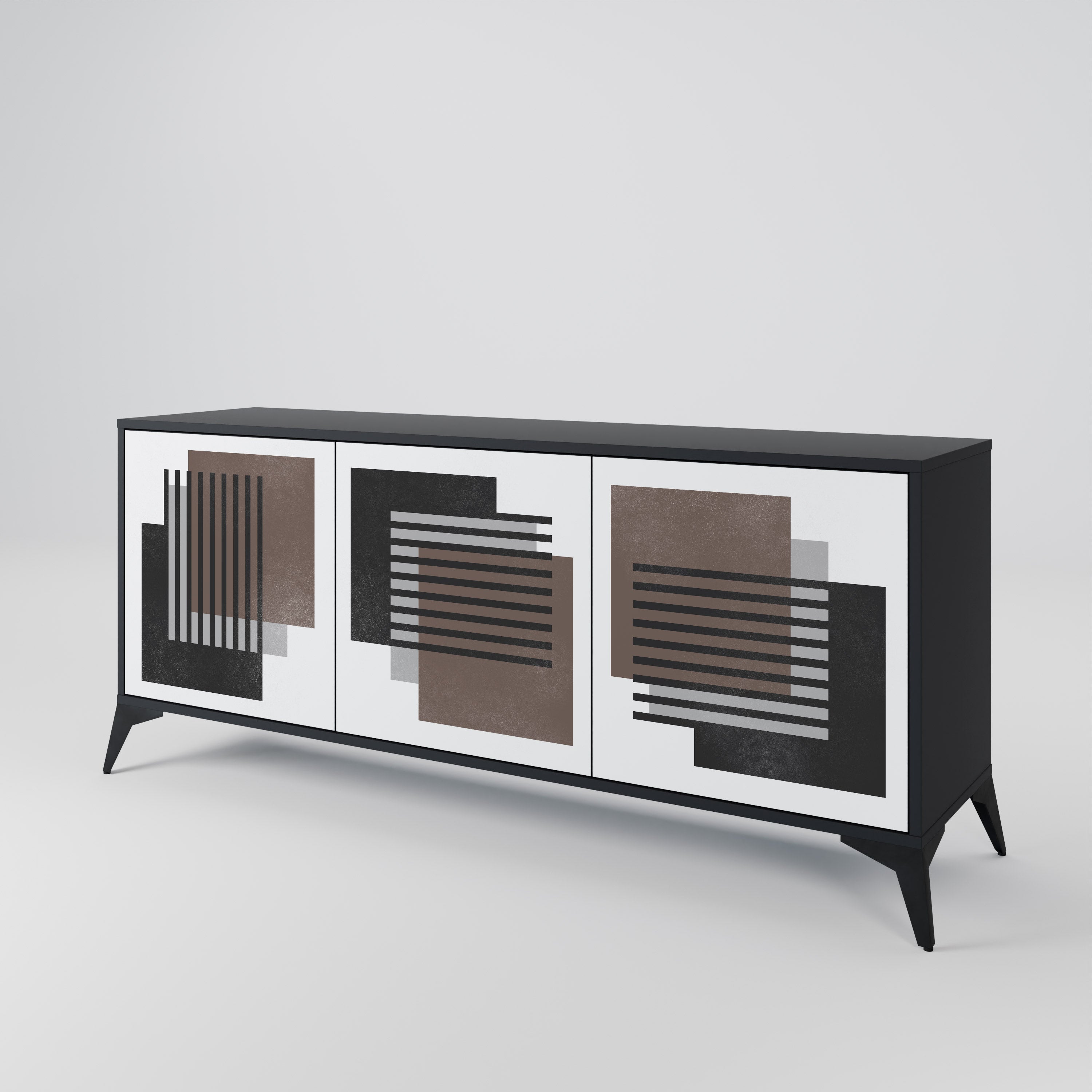 SHADOW SYNCHRONY Komoda 3-drzwiowa korpus Czarny
