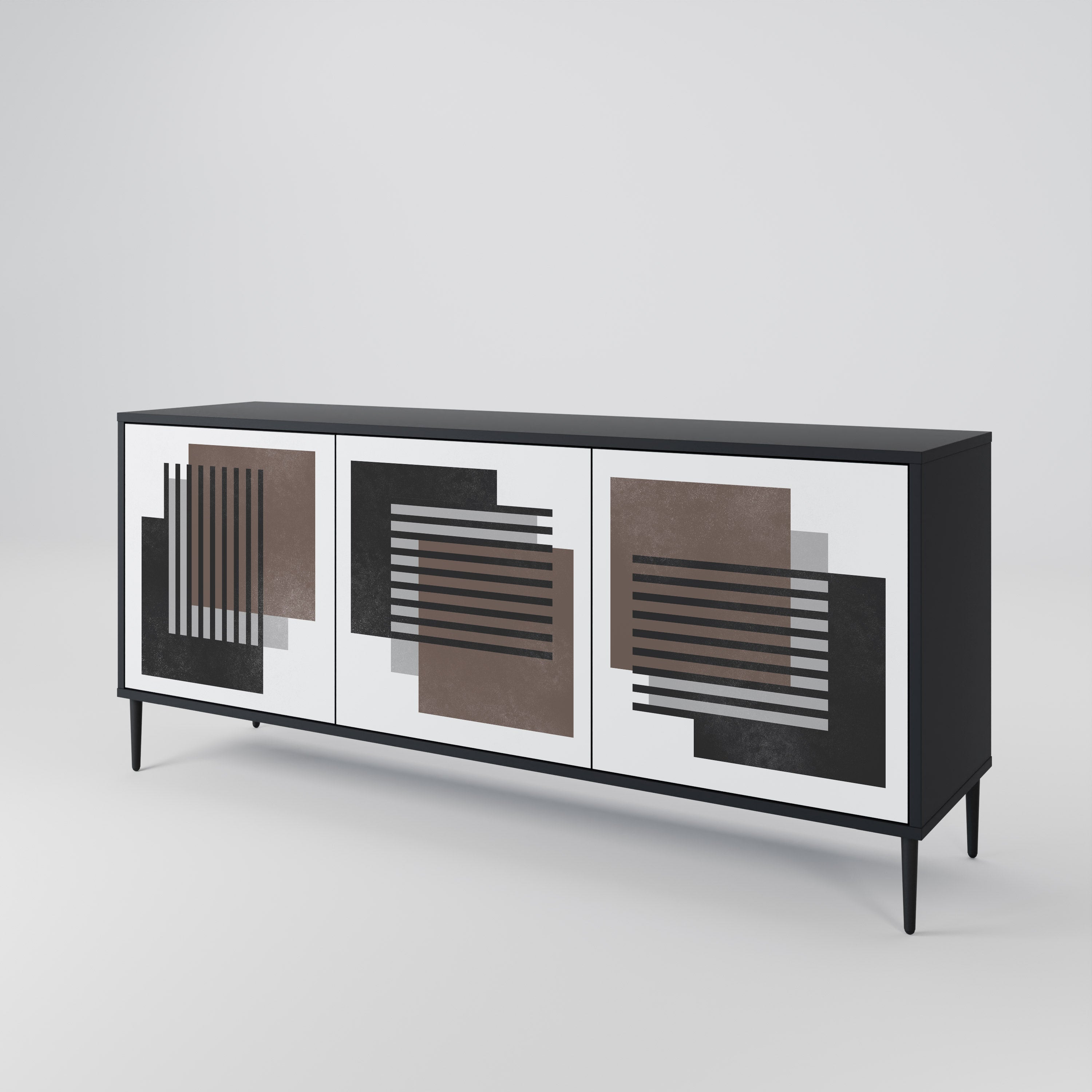 SHADOW SYNCHRONY Komoda 3-drzwiowa korpus Czarny