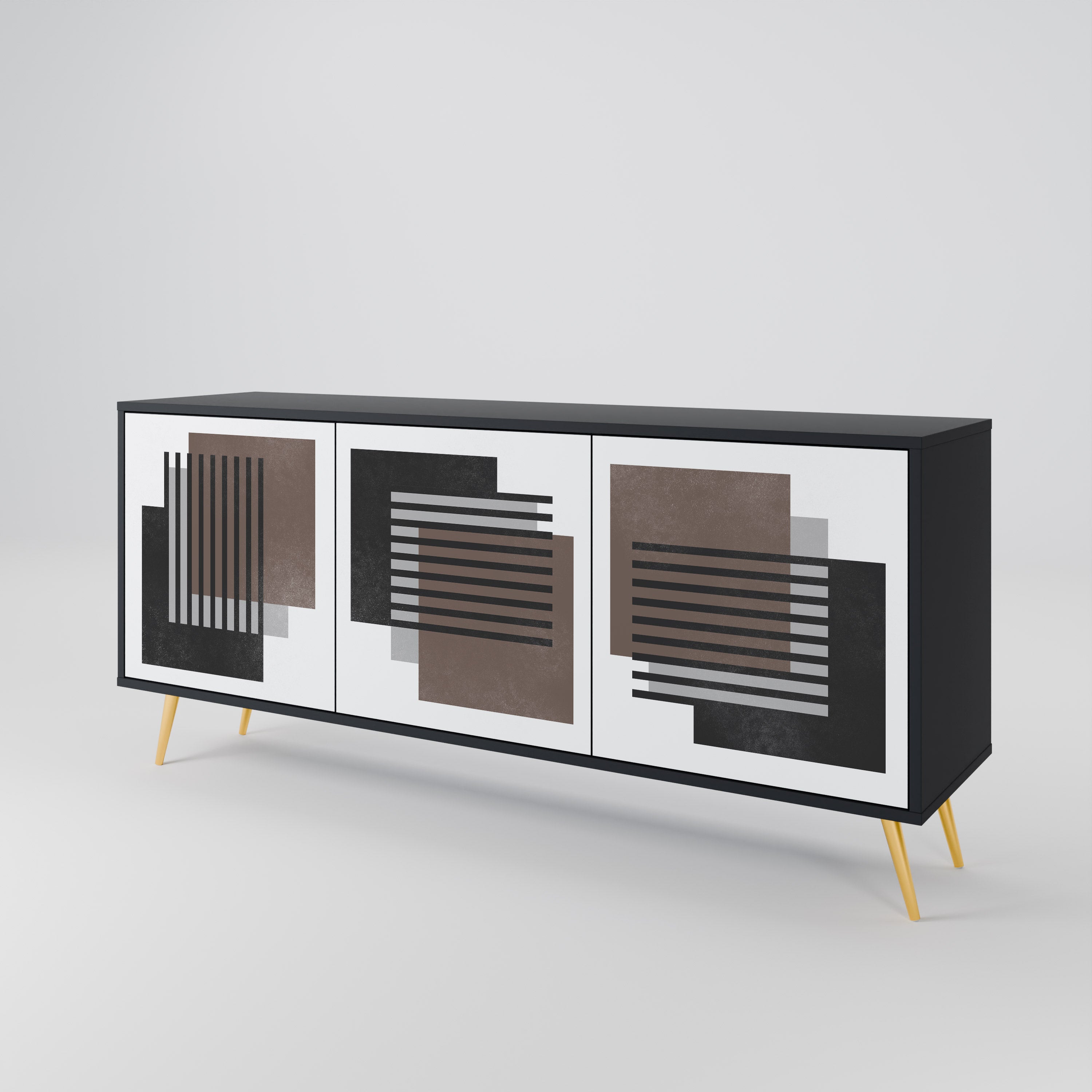 SHADOW SYNCHRONY Komoda 3-drzwiowa korpus Czarny