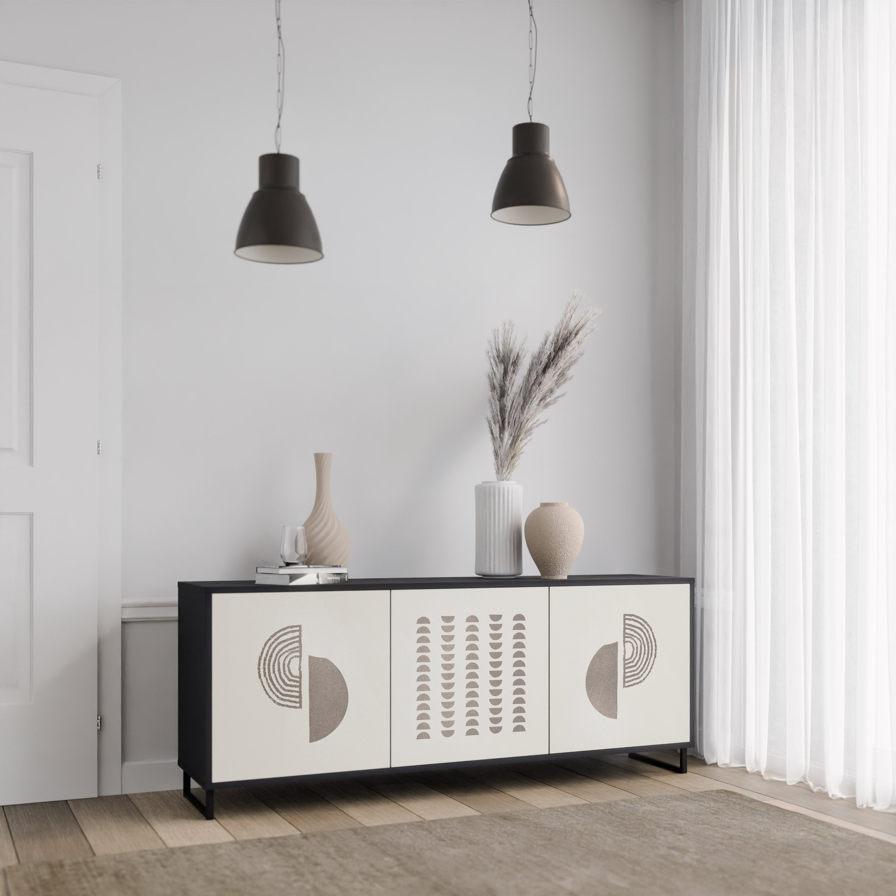HARMONY ESSENCE Komoda 3-drzwiowa korpus Czarny