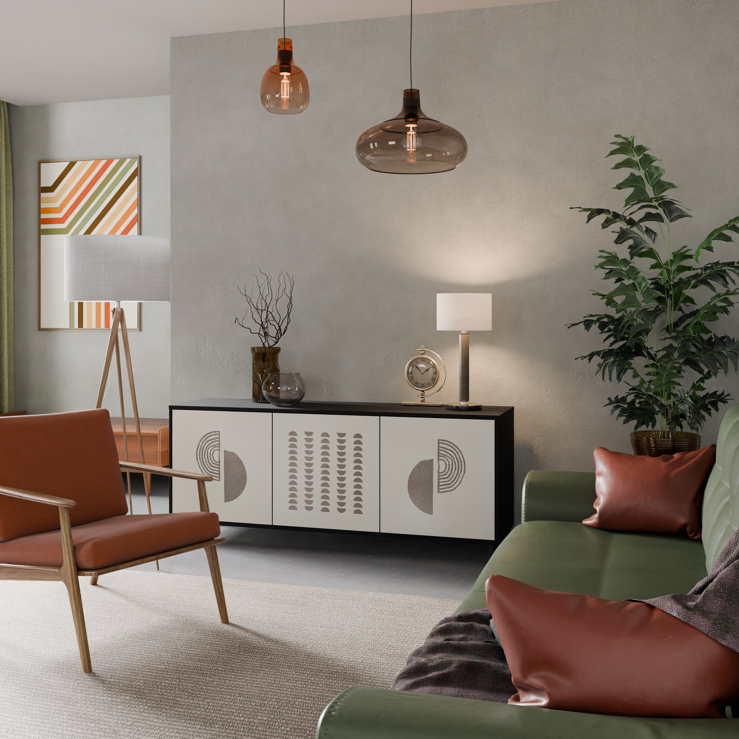 HARMONY ESSENCE Komoda 3-drzwiowa korpus Czarny