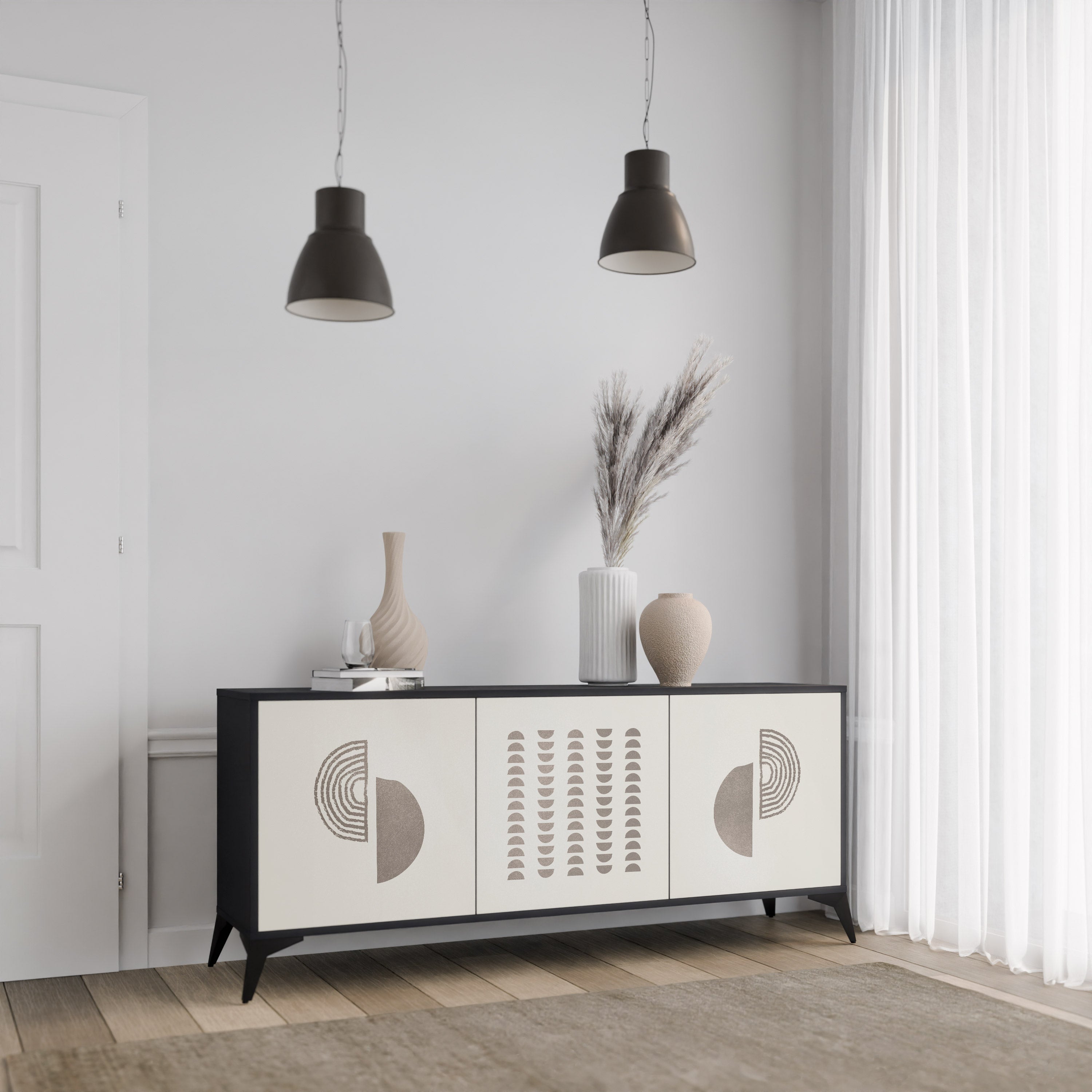 HARMONY ESSENCE Komoda 3-drzwiowa korpus Czarny