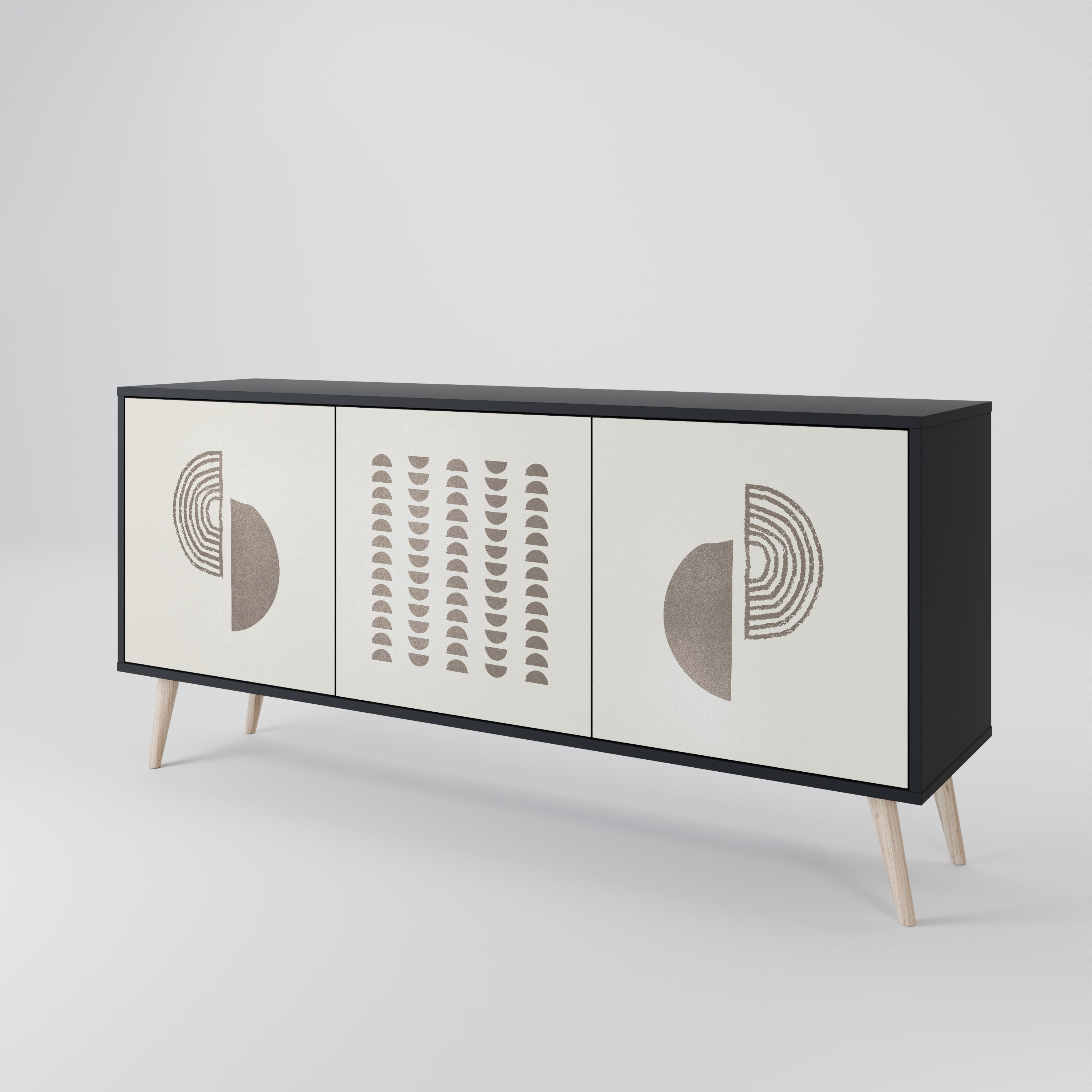 HARMONY ESSENCE Komoda 3-drzwiowa korpus Czarny