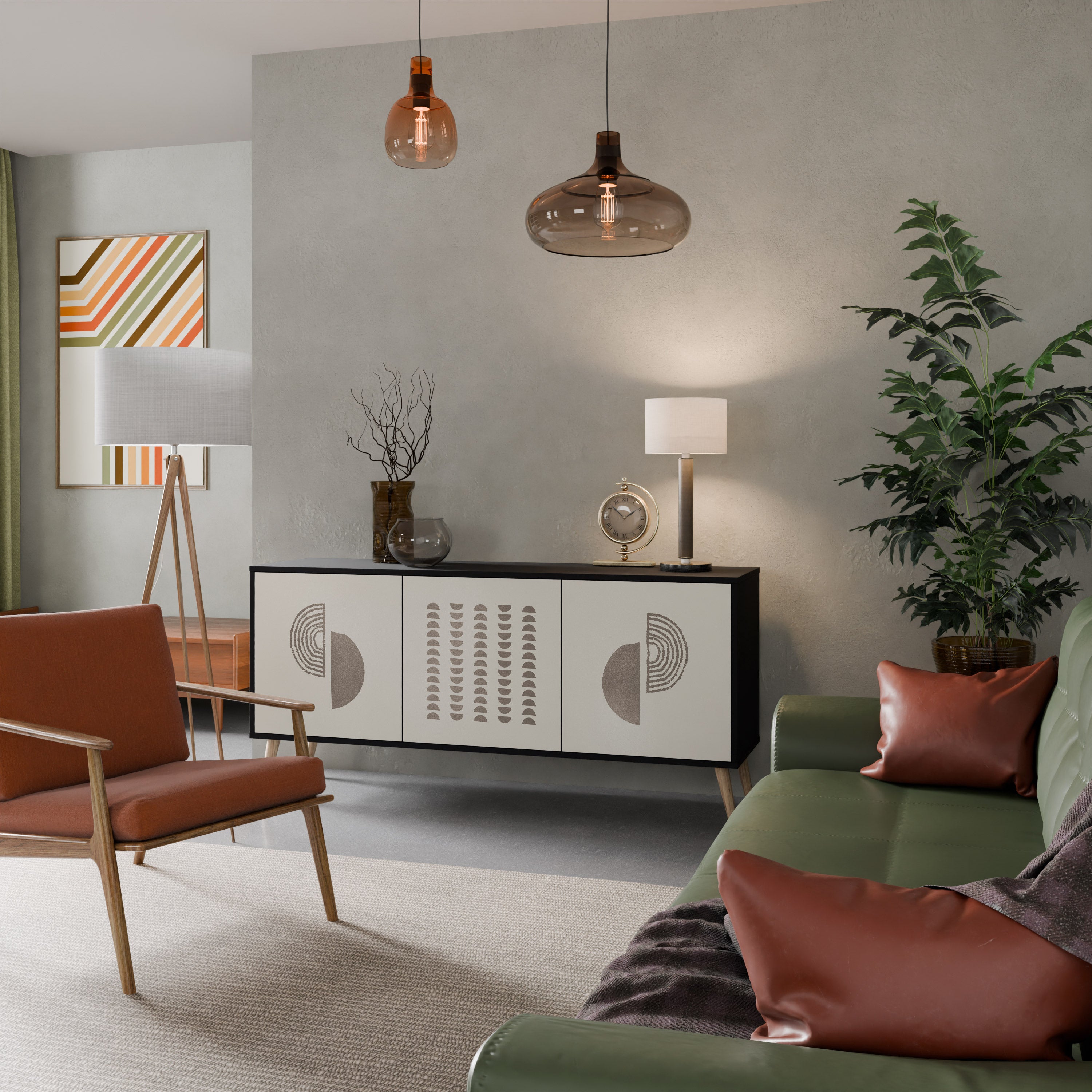 HARMONY ESSENCE Komoda 3-drzwiowa korpus Czarny