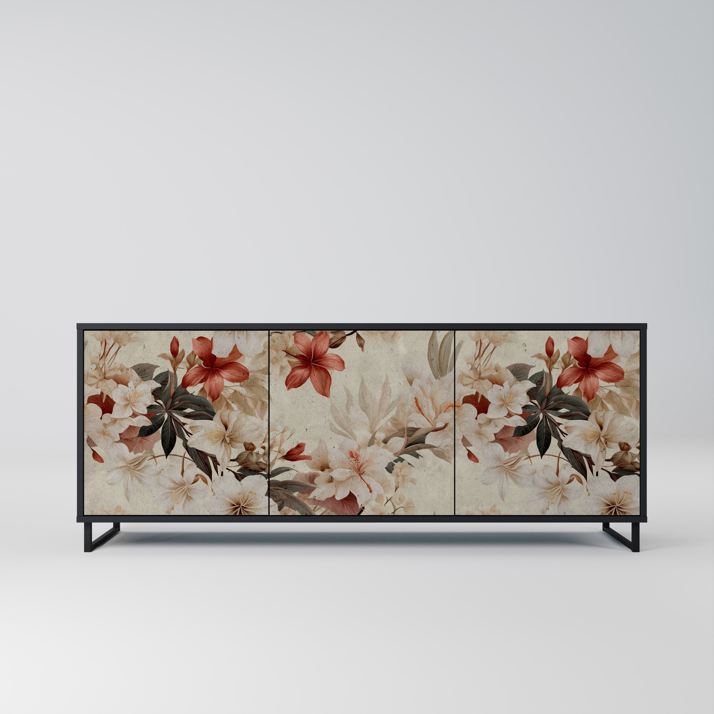 PETAL HARMONY Komoda 3-drzwiowa korpus Czarny