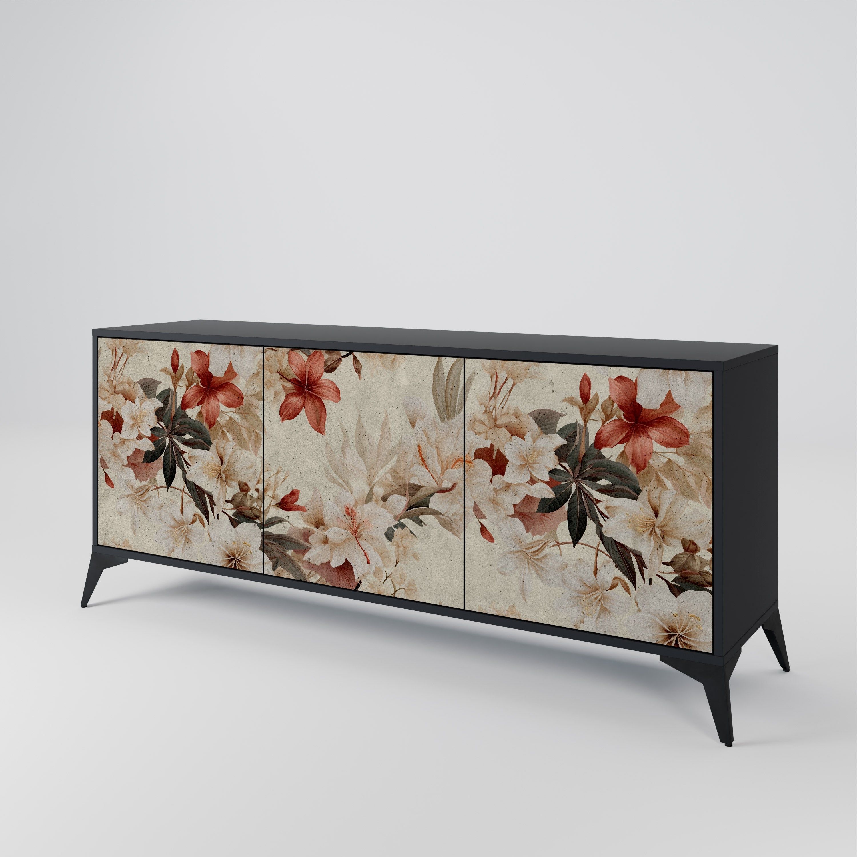 PETAL HARMONY Komoda 3-drzwiowa korpus Czarny