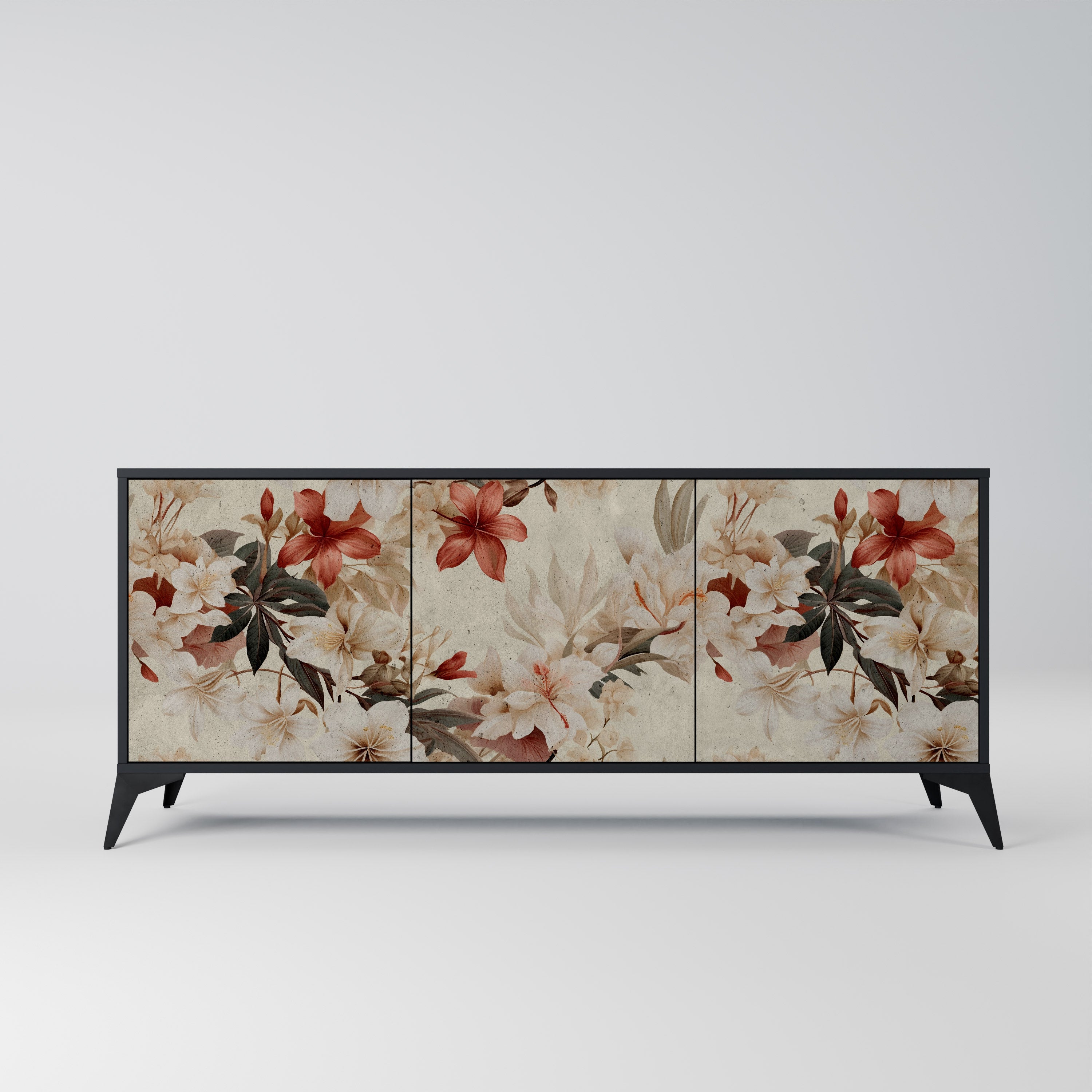 PETAL HARMONY Komoda 3-drzwiowa korpus Czarny