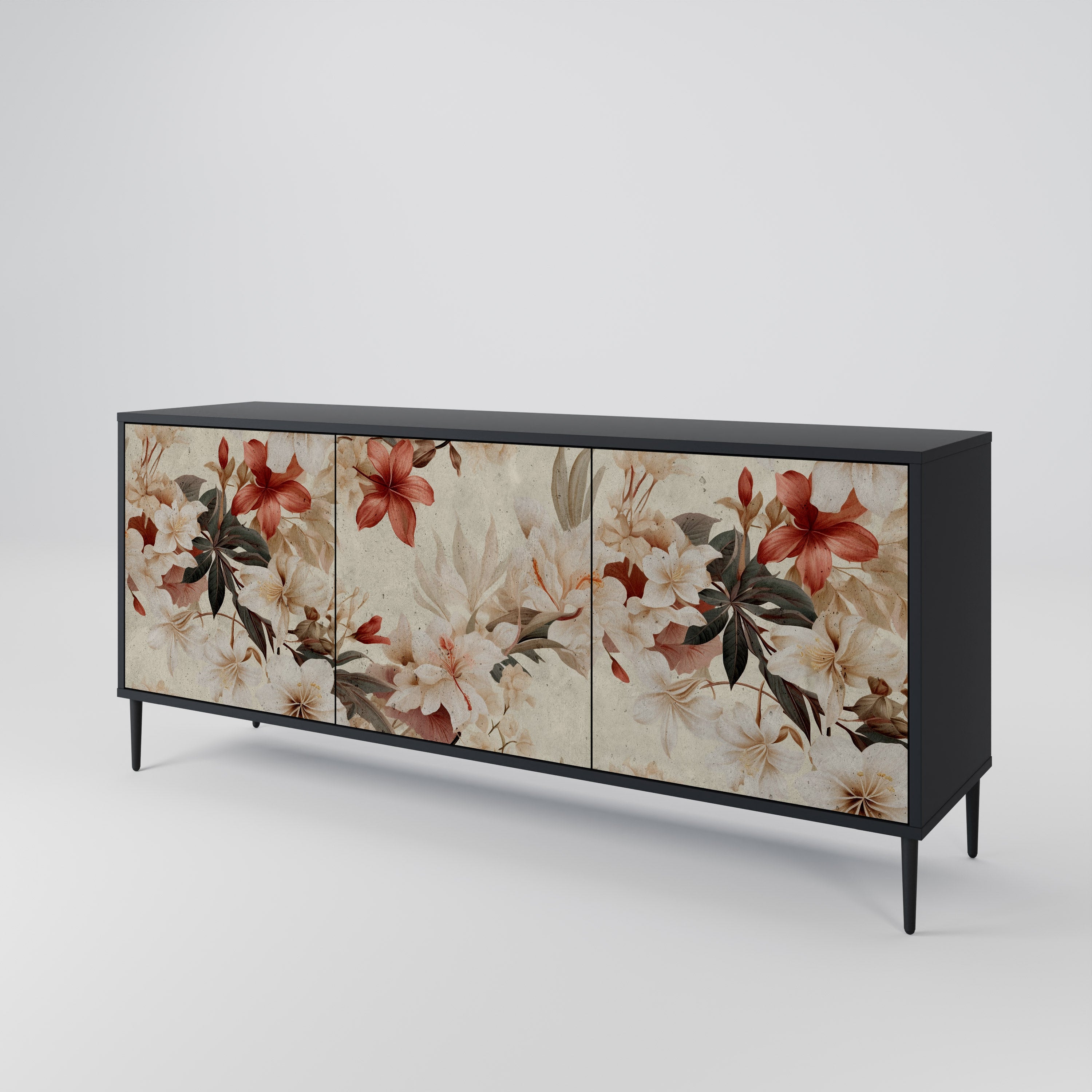 PETAL HARMONY Komoda 3-drzwiowa korpus Czarny