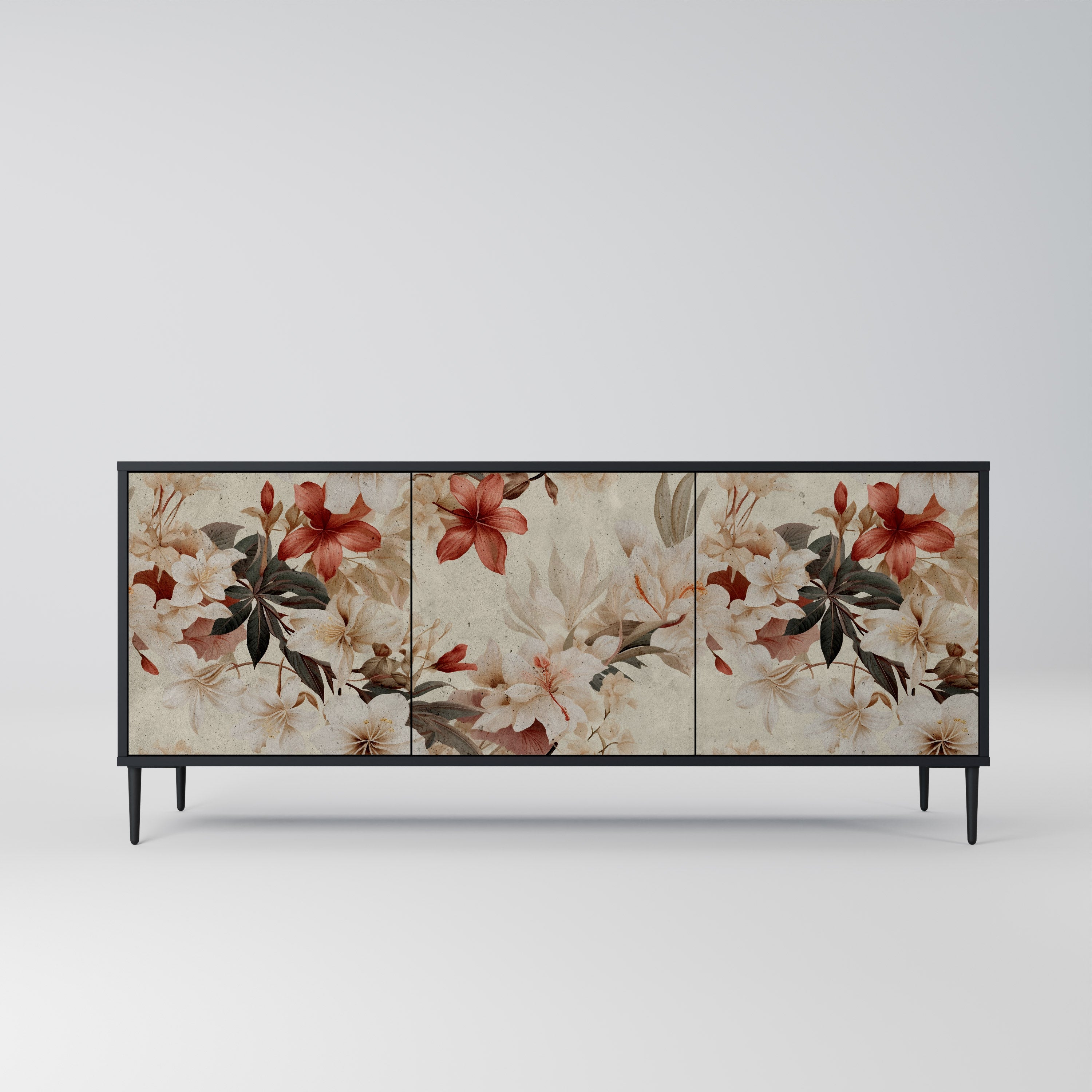 PETAL HARMONY Komoda 3-drzwiowa korpus Czarny