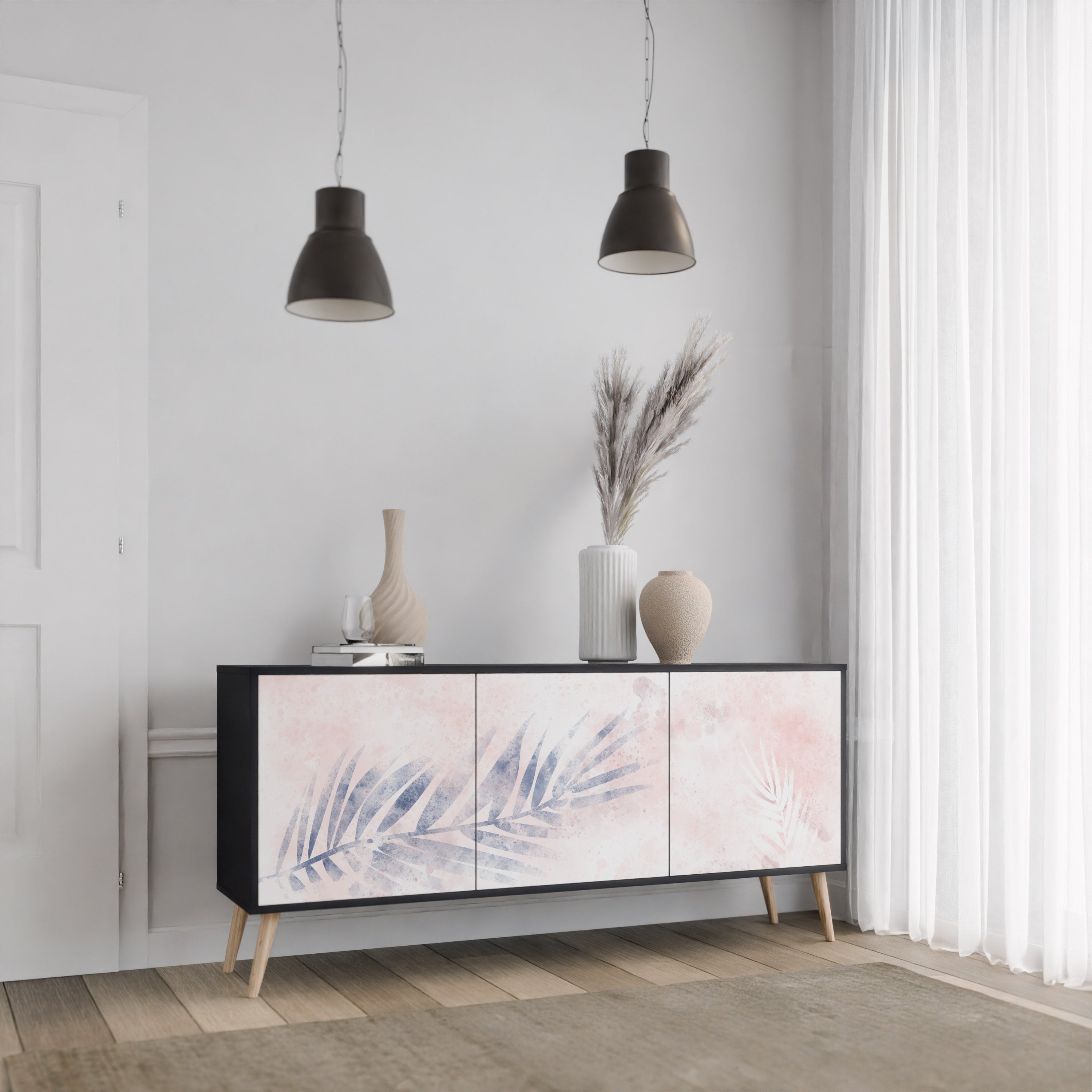 TIMELESS FLOAT Komoda 3-drzwiowa korpus Czarny