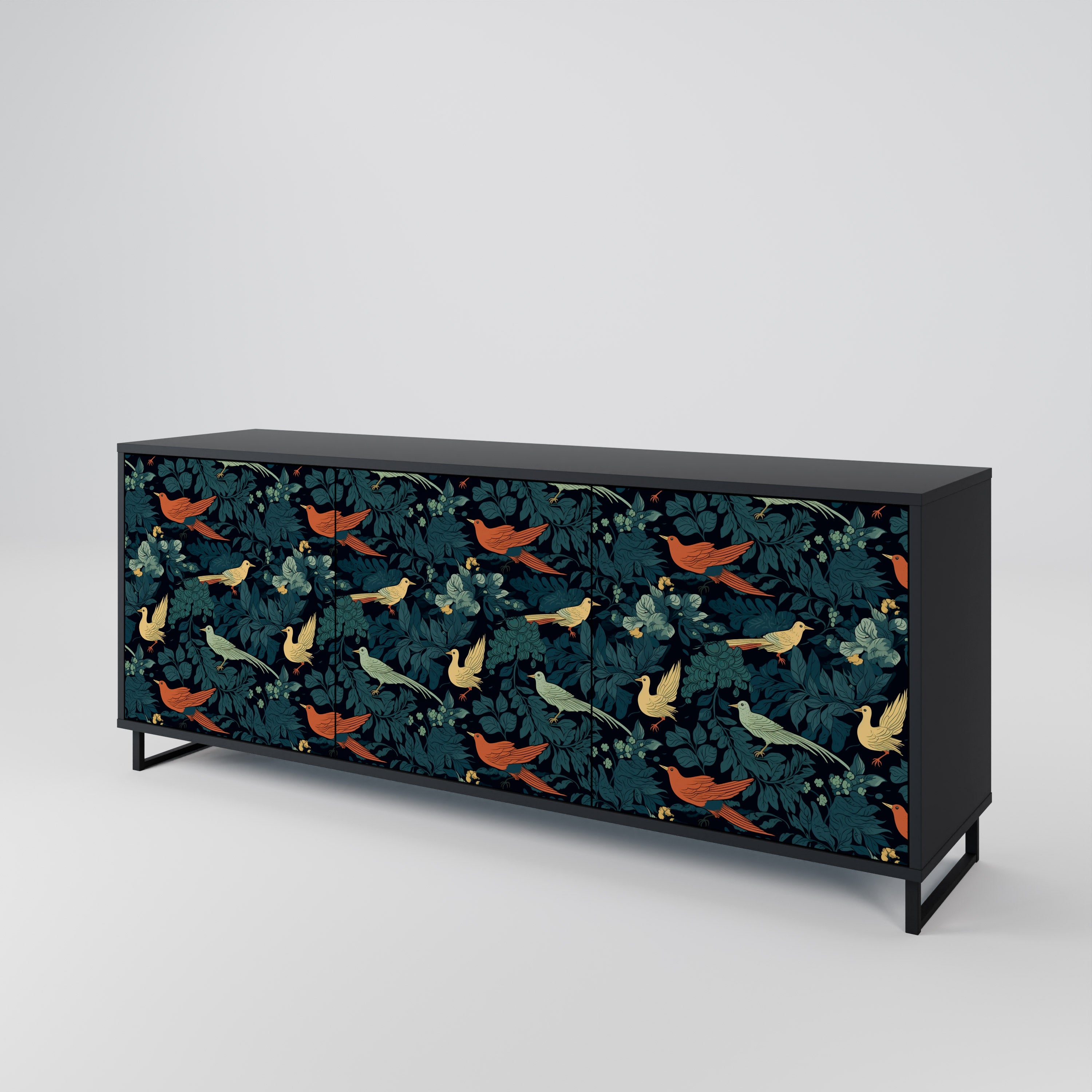 FOWL ORNAMENT Komoda 3-drzwiowa korpus Czarny