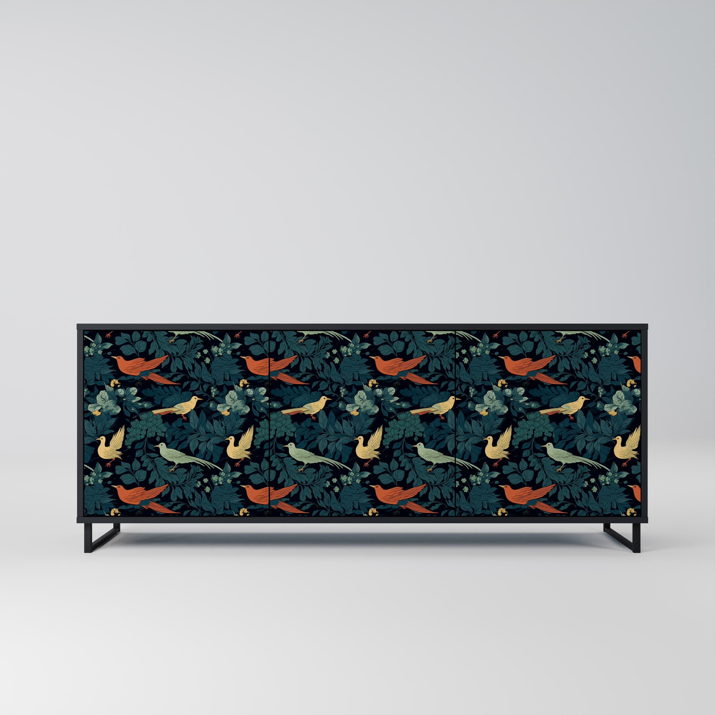 FOWL ORNAMENT Komoda 3-drzwiowa korpus Czarny