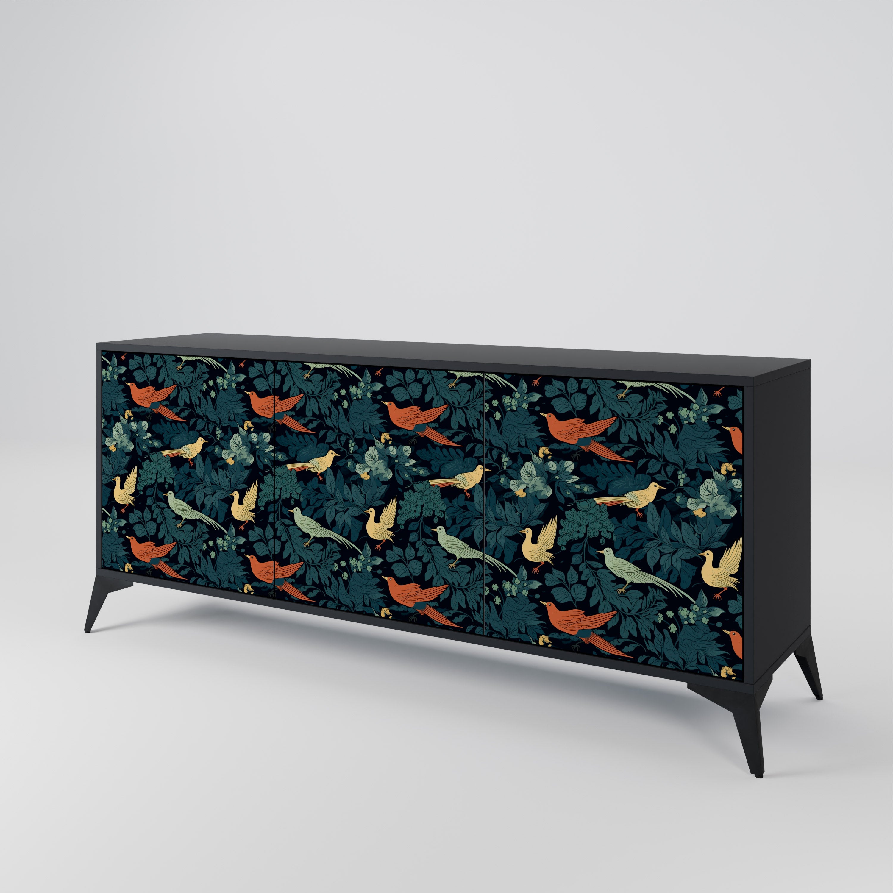 FOWL ORNAMENT Komoda 3-drzwiowa korpus Czarny