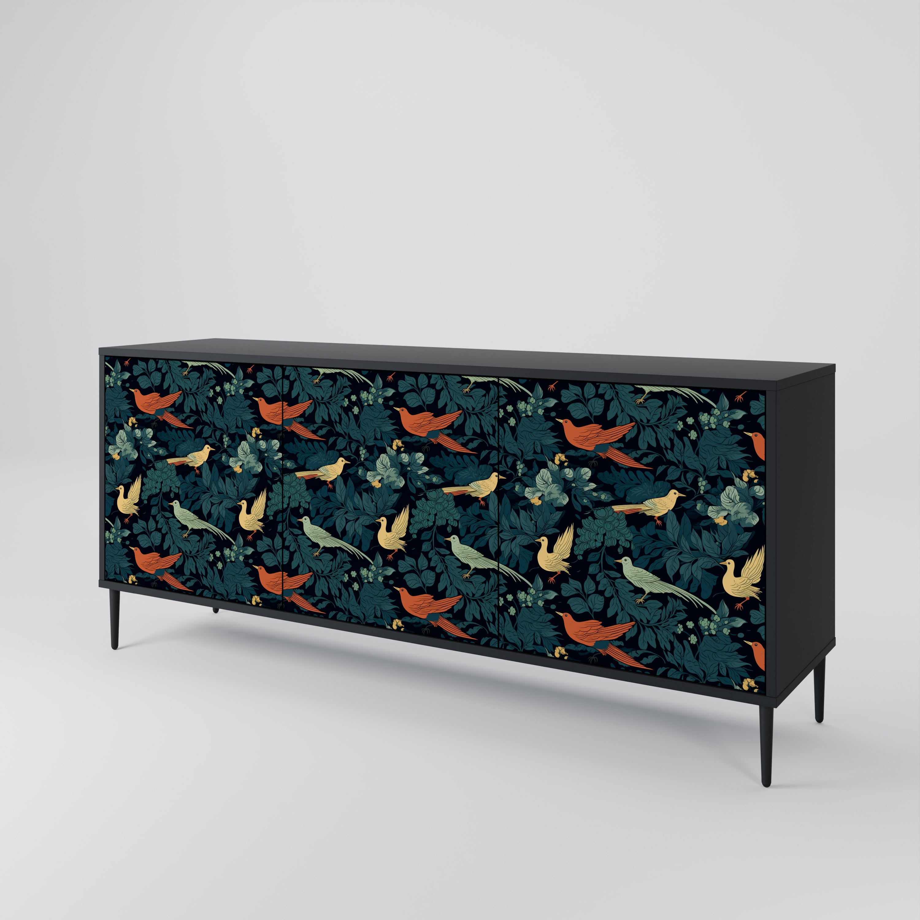 FOWL ORNAMENT Komoda 3-drzwiowa korpus Czarny