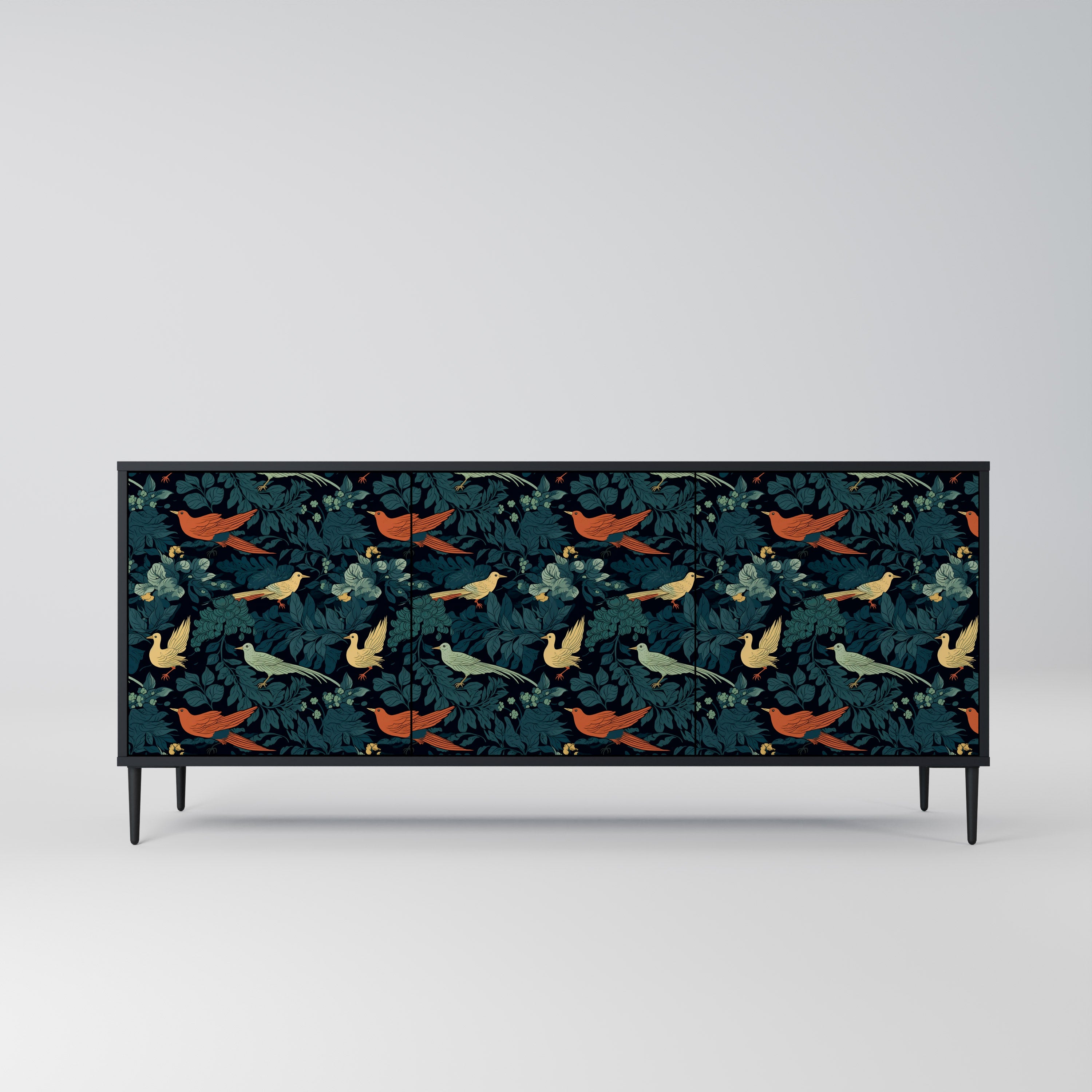 FOWL ORNAMENT Komoda 3-drzwiowa korpus Czarny