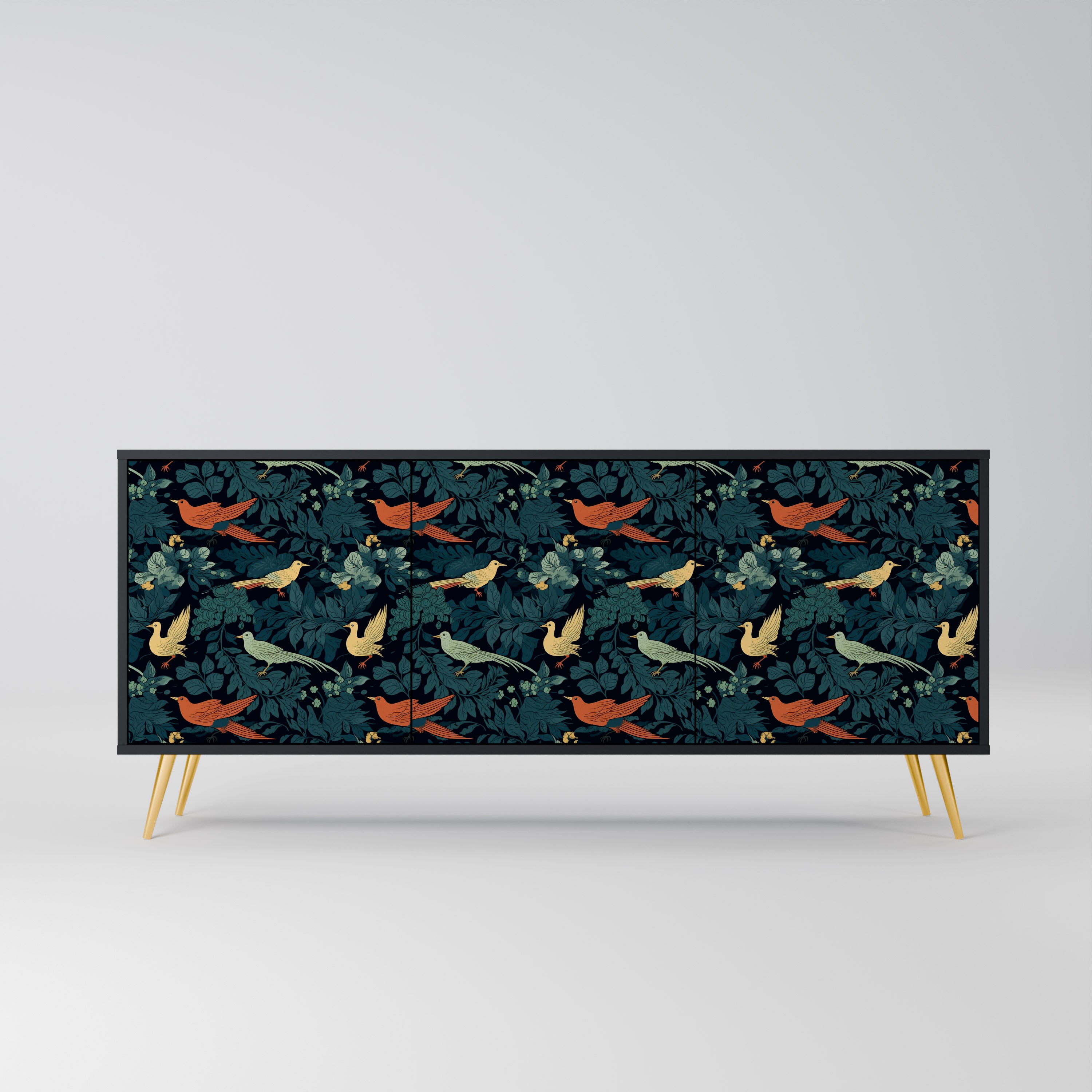 FOWL ORNAMENT Komoda 3-drzwiowa korpus Czarny