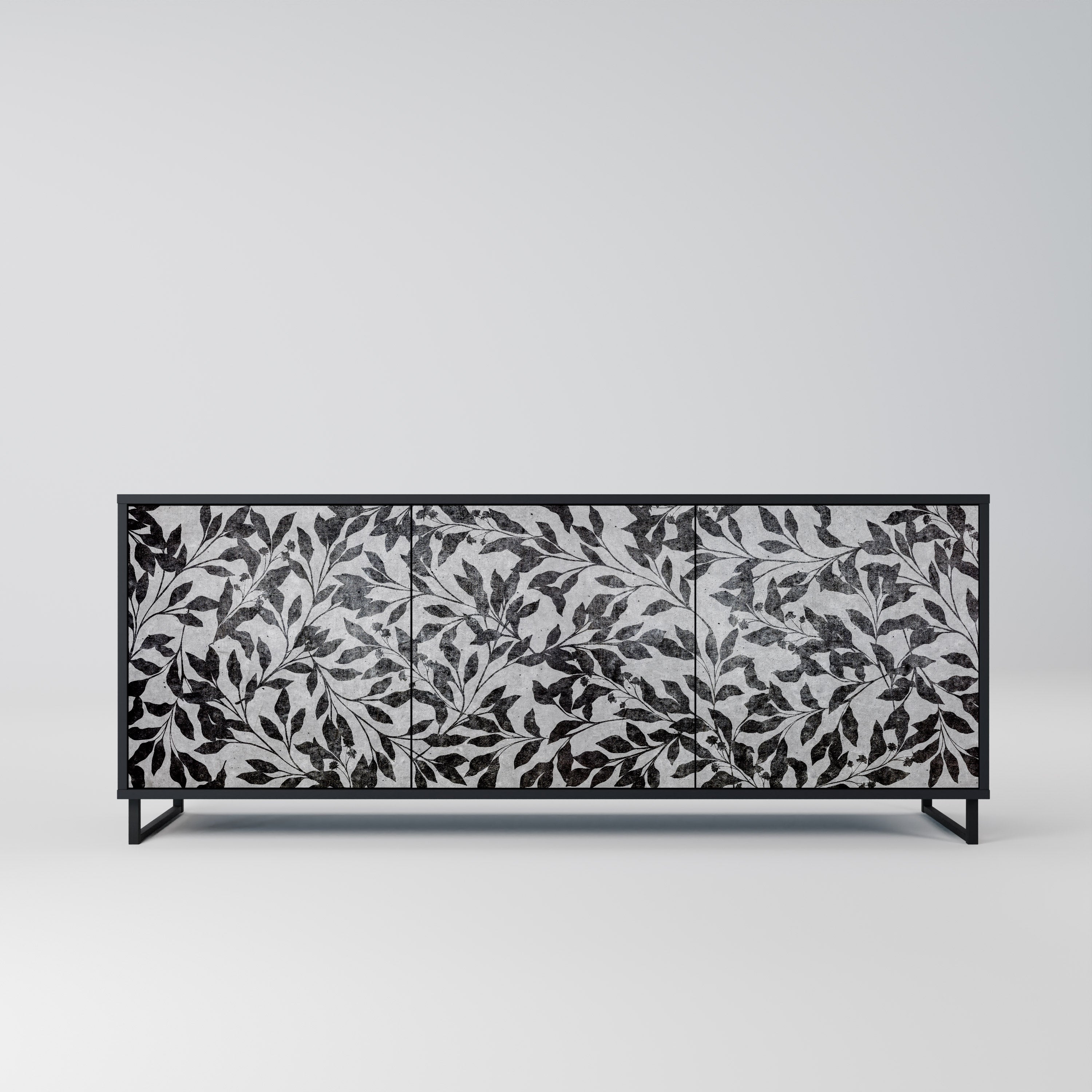 CHARCOAL SPROUT Komoda 3-drzwiowa korpus Czarny