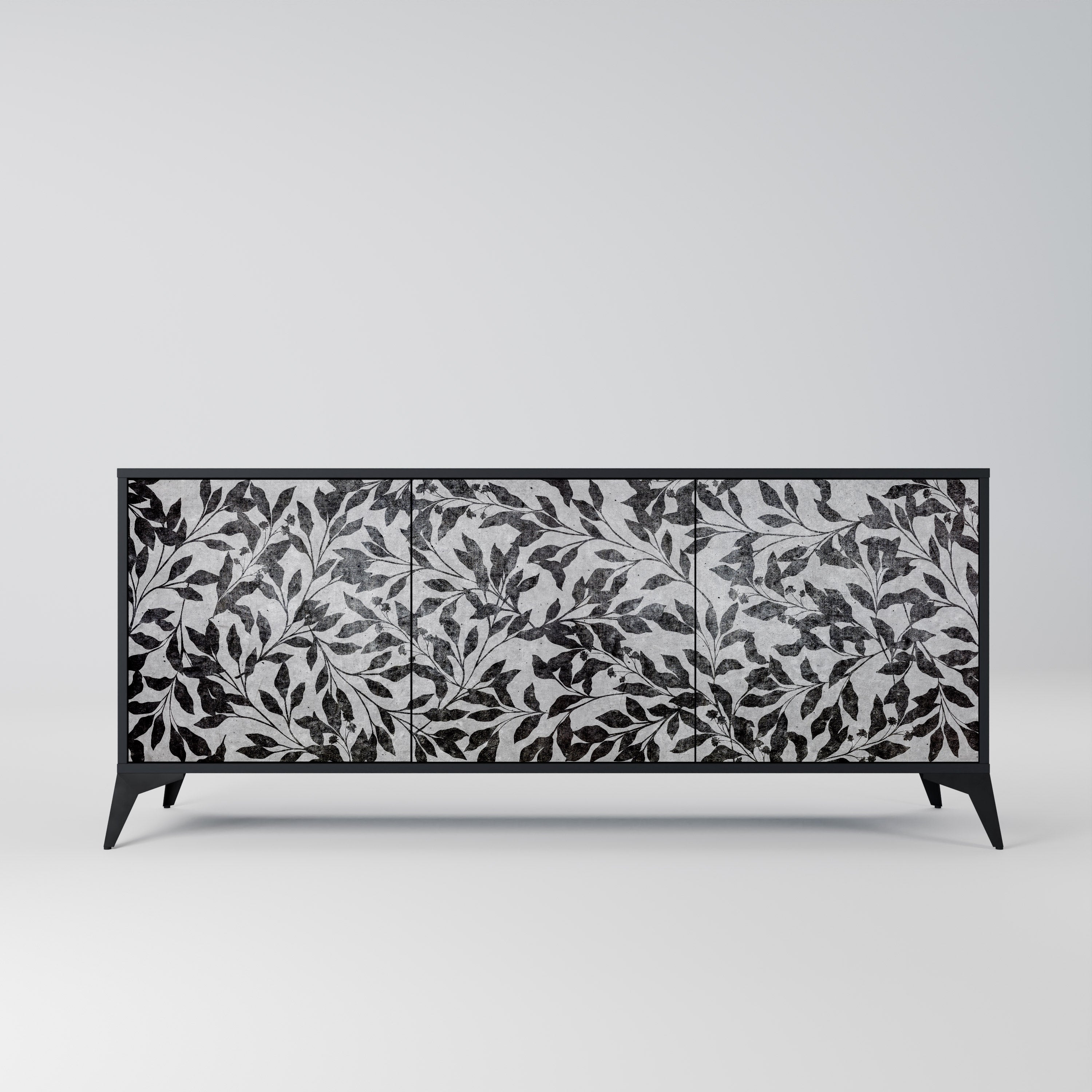 CHARCOAL SPROUT Komoda 3-drzwiowa korpus Czarny