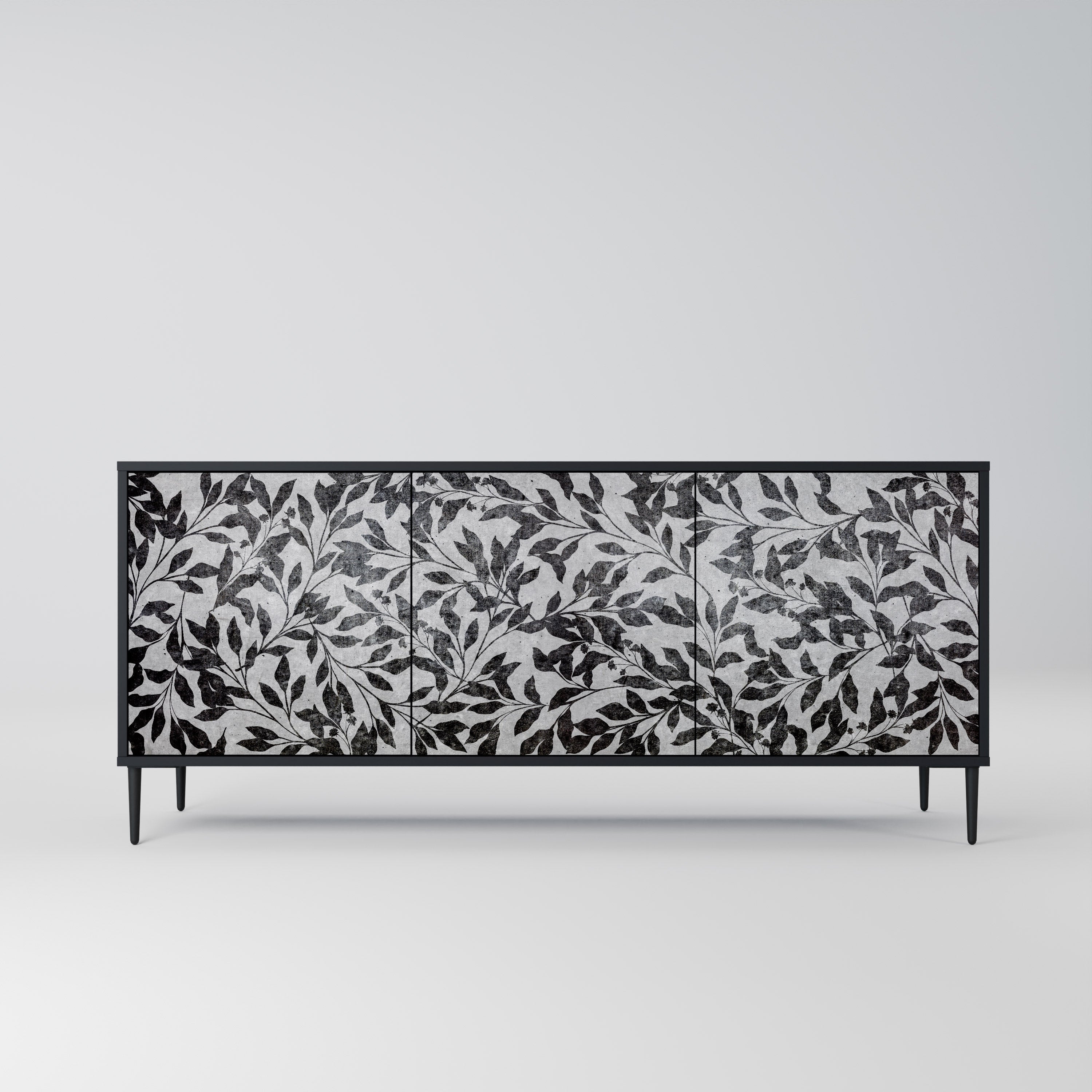 CHARCOAL SPROUT Komoda 3-drzwiowa korpus Czarny