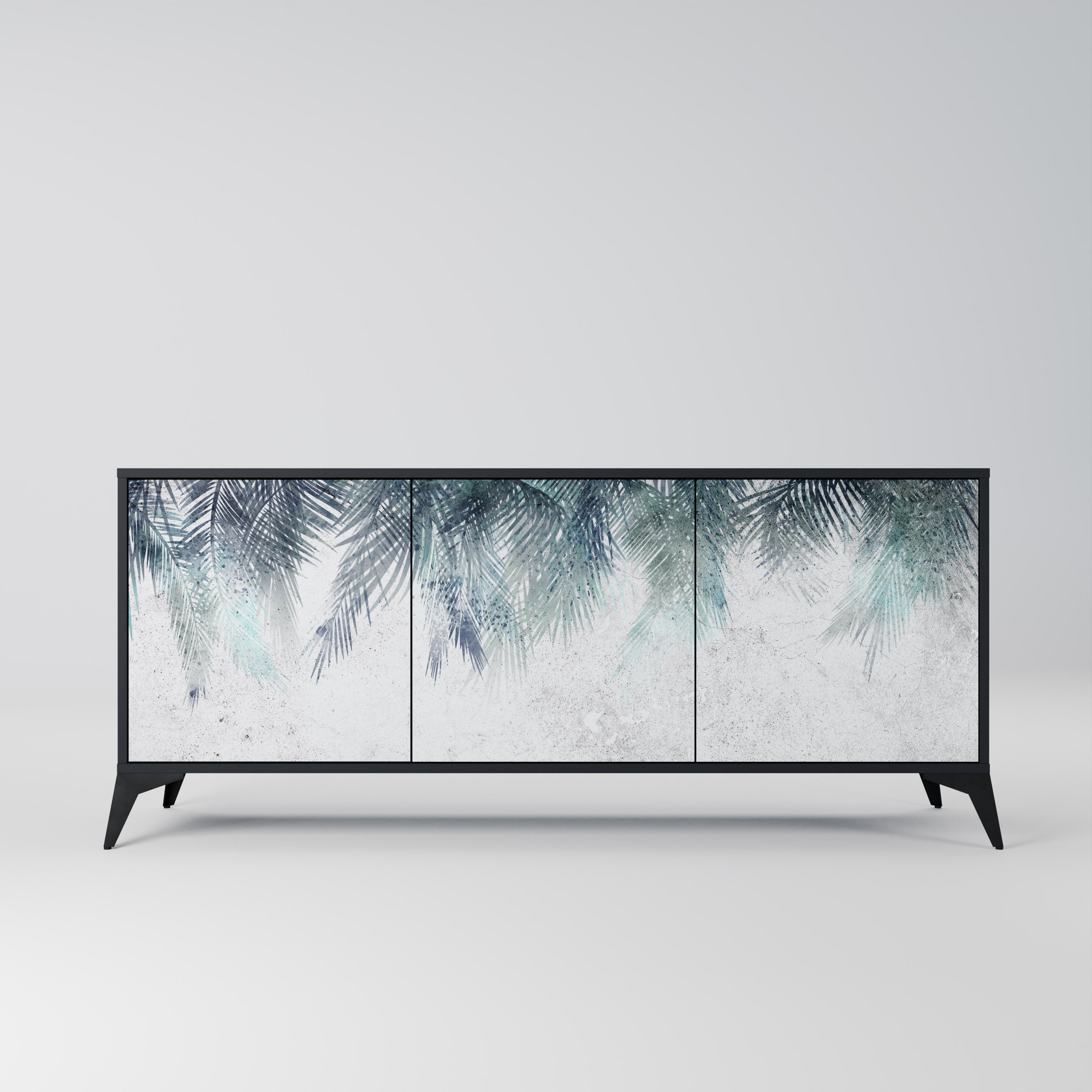 PALM VEIL Komoda 3-drzwiowa korpus Czarny