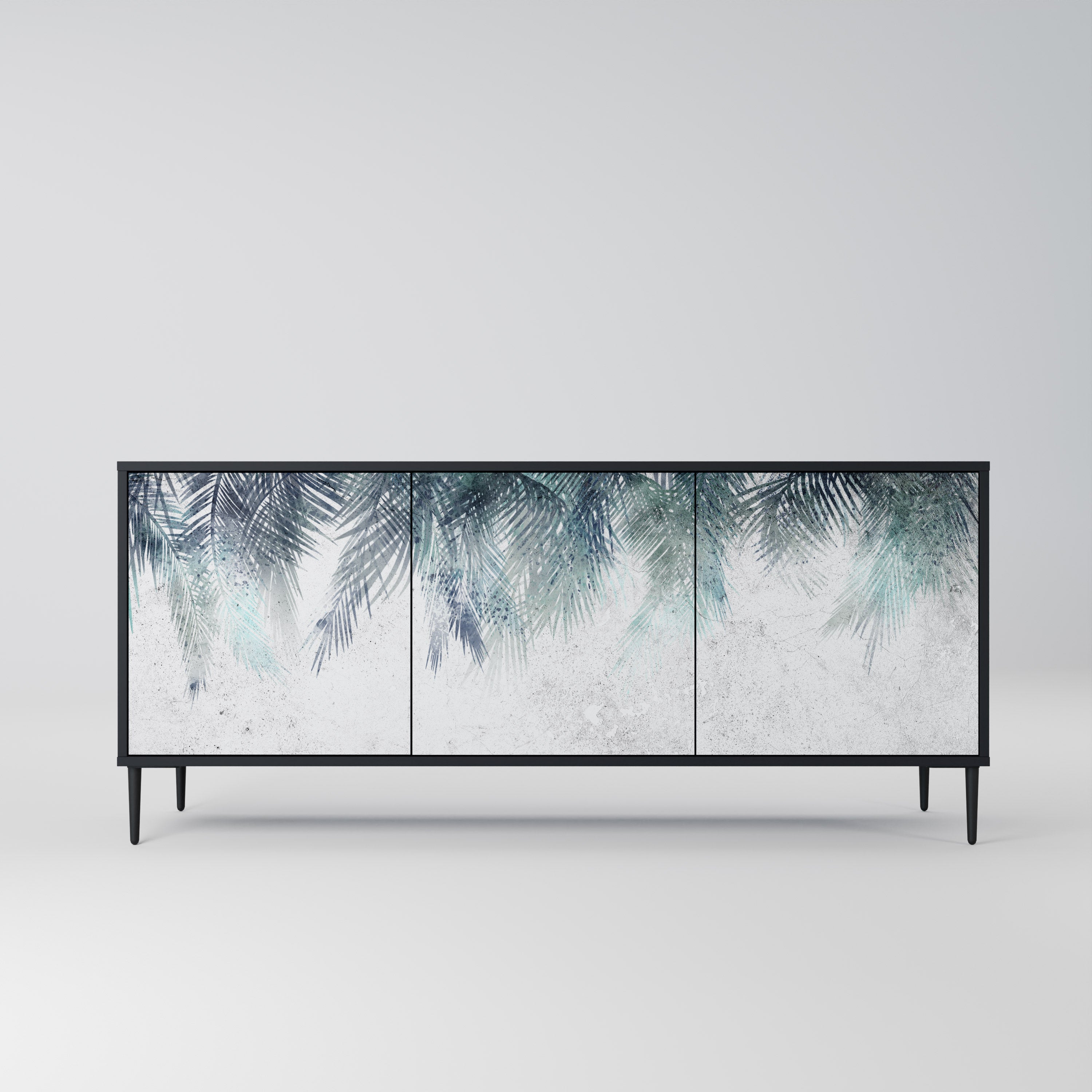 PALM VEIL Komoda 3-drzwiowa korpus Czarny