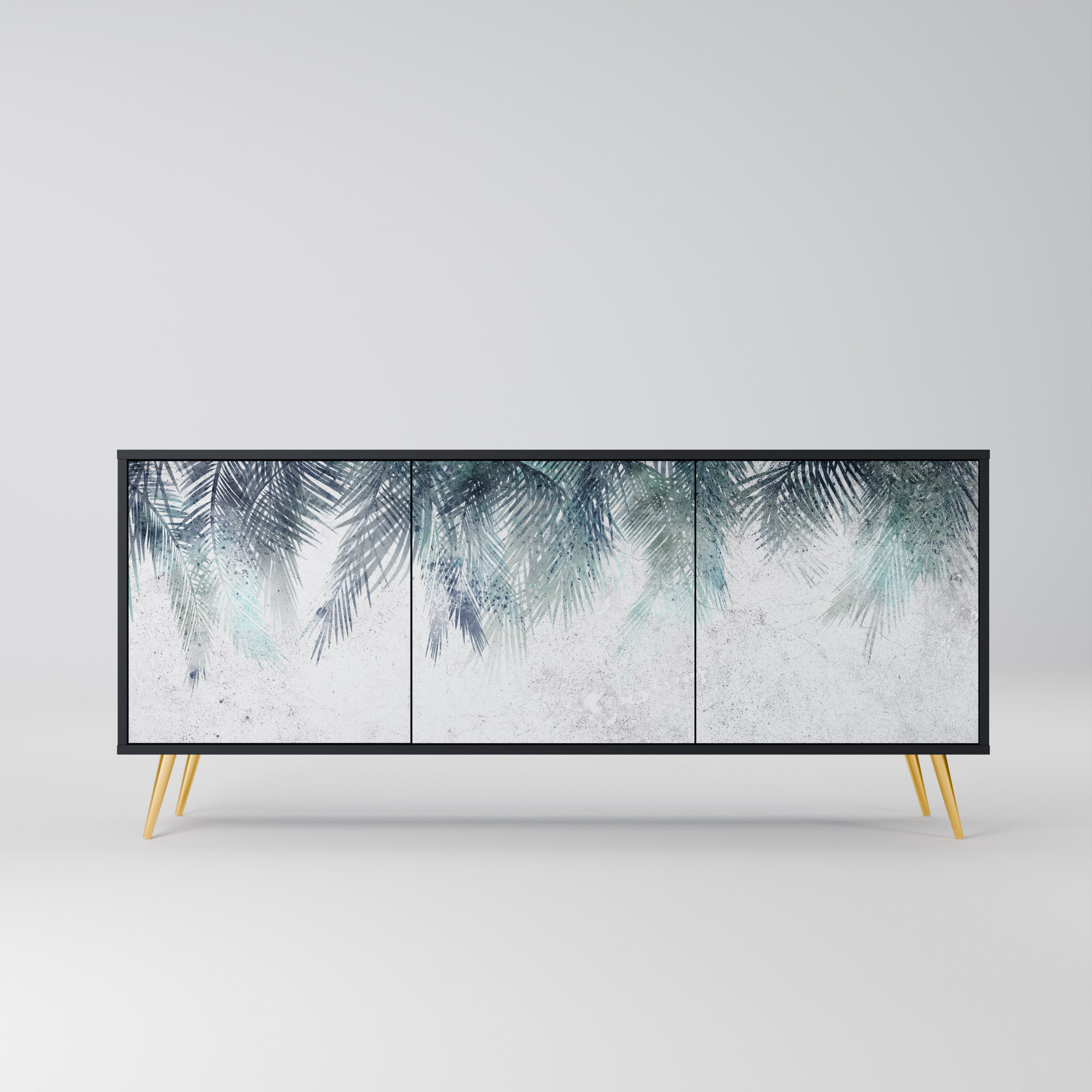 PALM VEIL Komoda 3-drzwiowa korpus Czarny