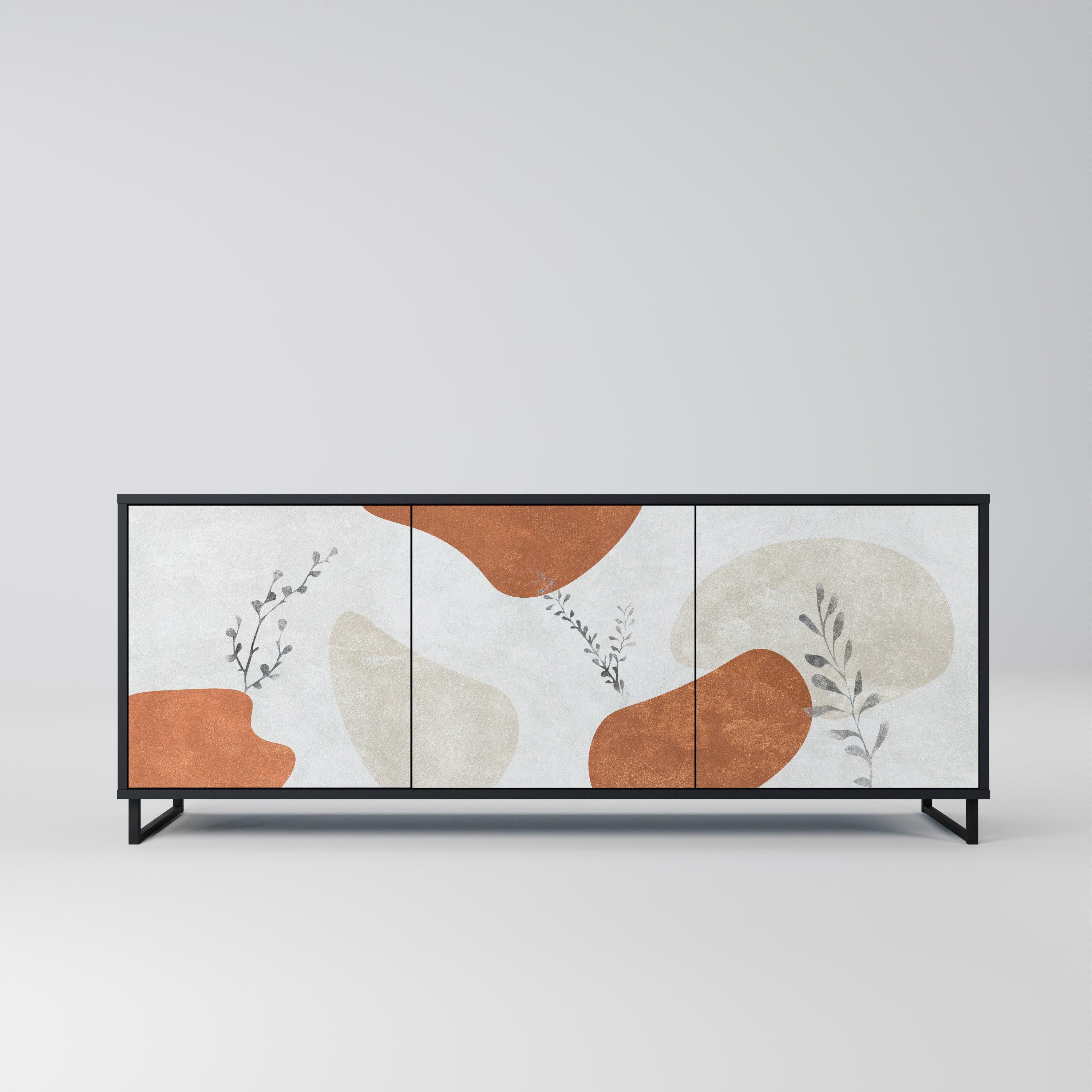 TRANQUIL TWIG Komoda 3-drzwiowa korpus Czarny