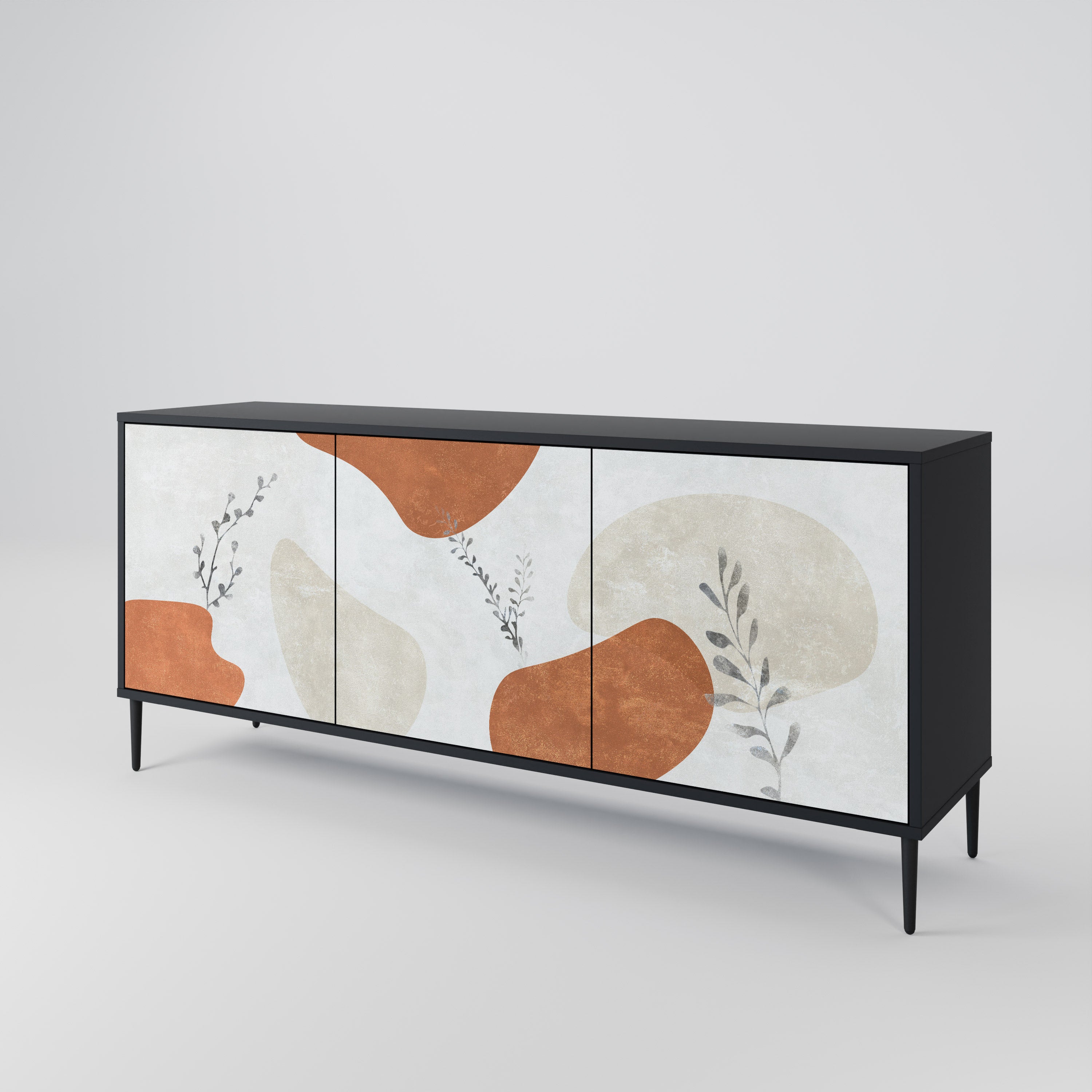 TRANQUIL TWIG Komoda 3-drzwiowa korpus Czarny