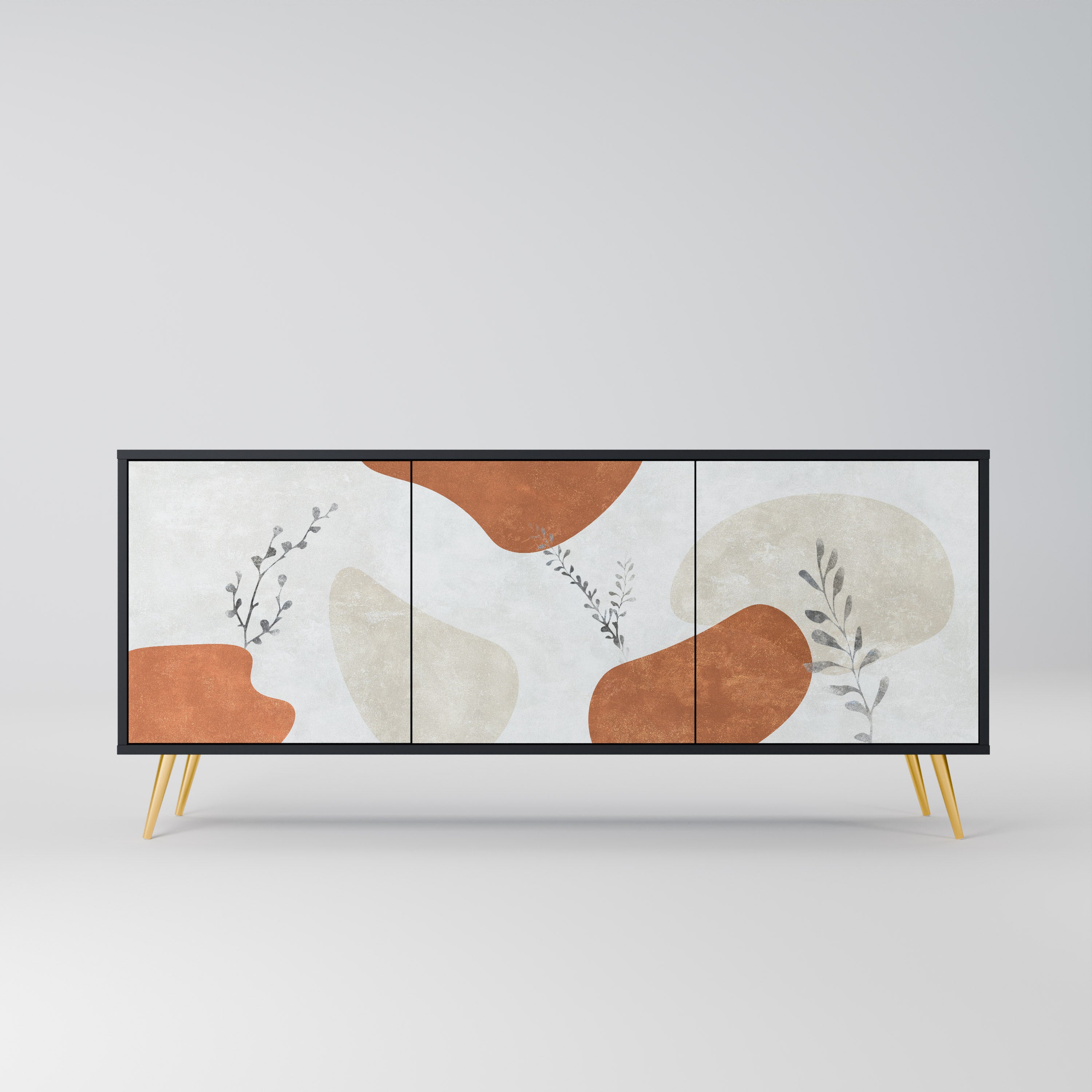 TRANQUIL TWIG Komoda 3-drzwiowa korpus Czarny