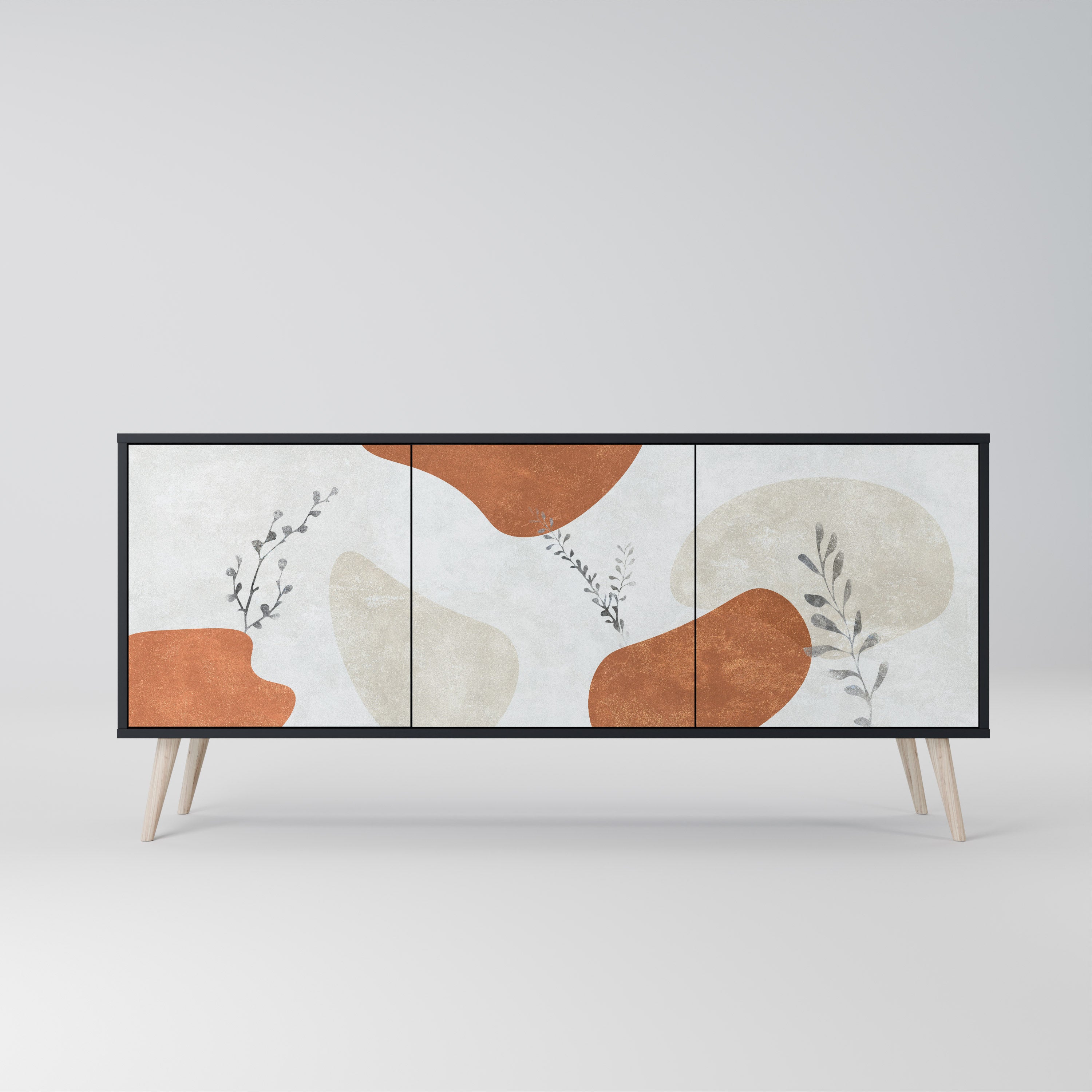 TRANQUIL TWIG Komoda 3-drzwiowa korpus Czarny