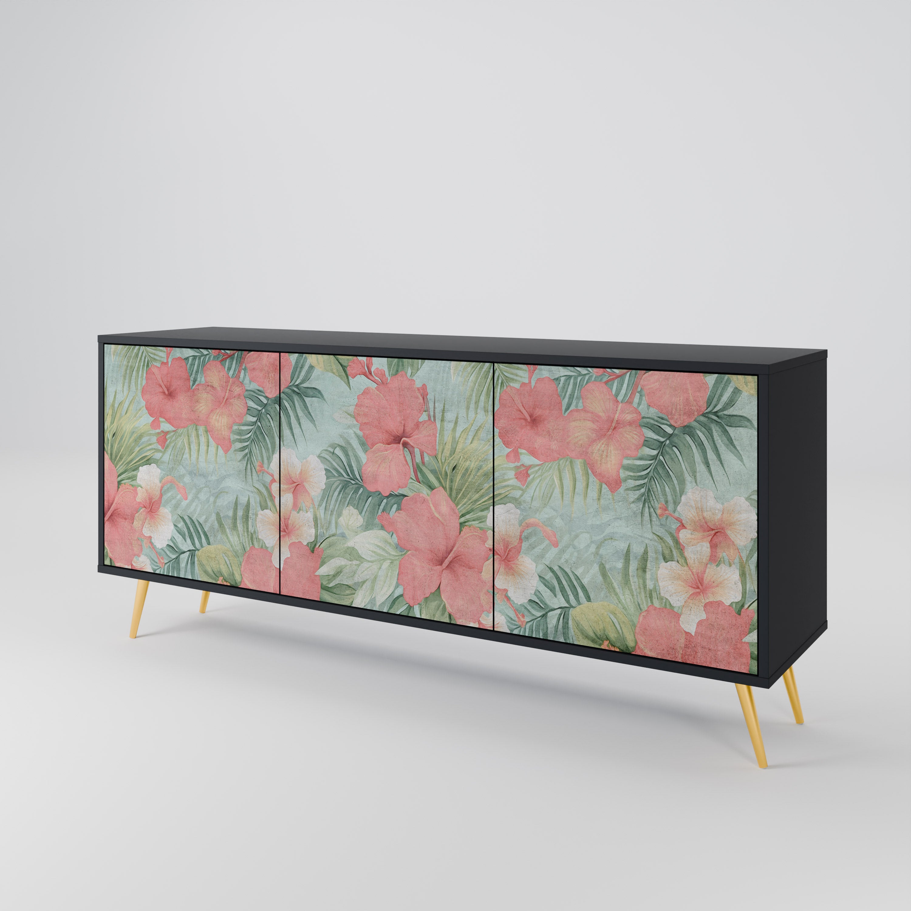 HAWAIIAN SPIRIT Komoda 3-drzwiowa korpus Czarny
