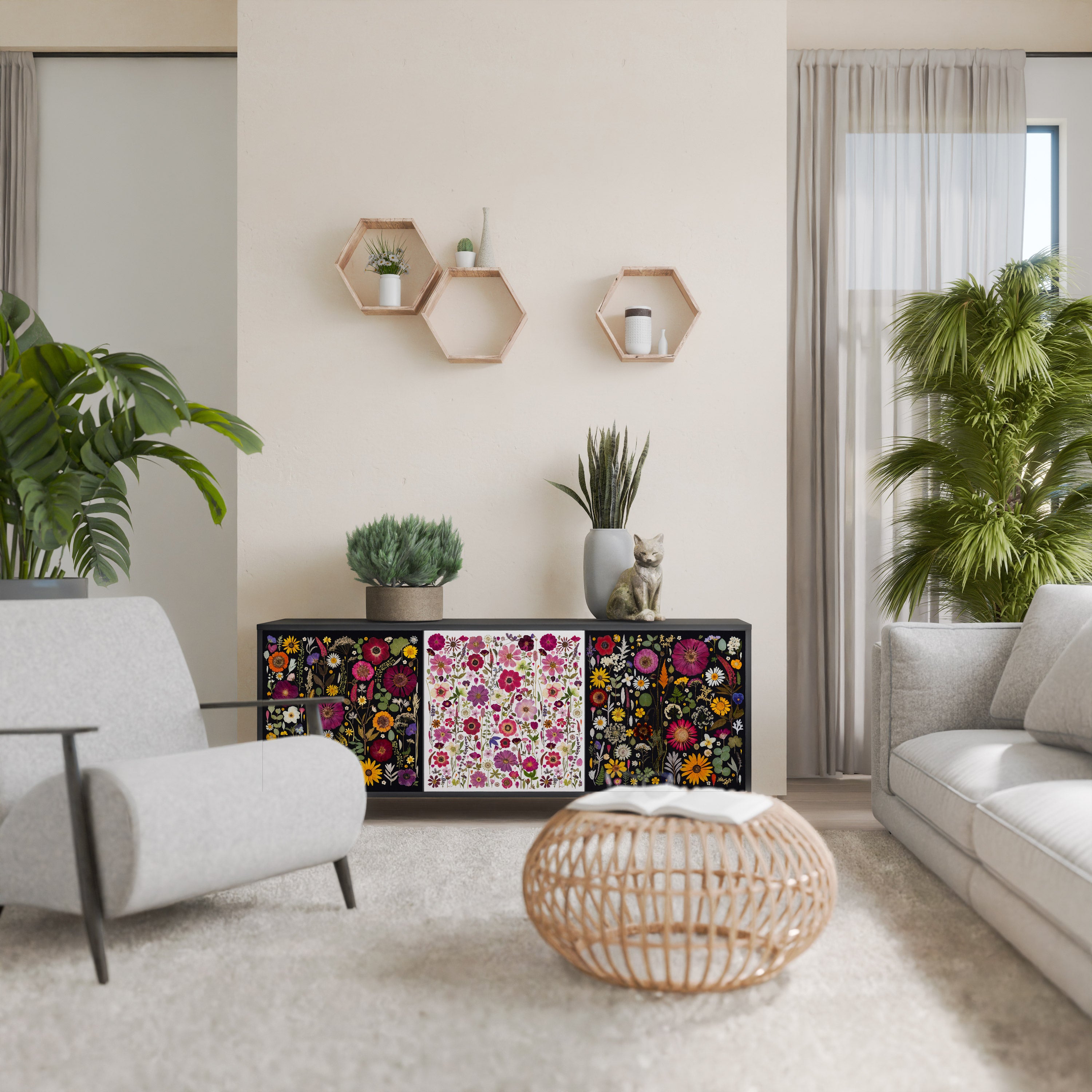 DAYNITE GARDEN Komoda 3-drzwiowa korpus Czarny