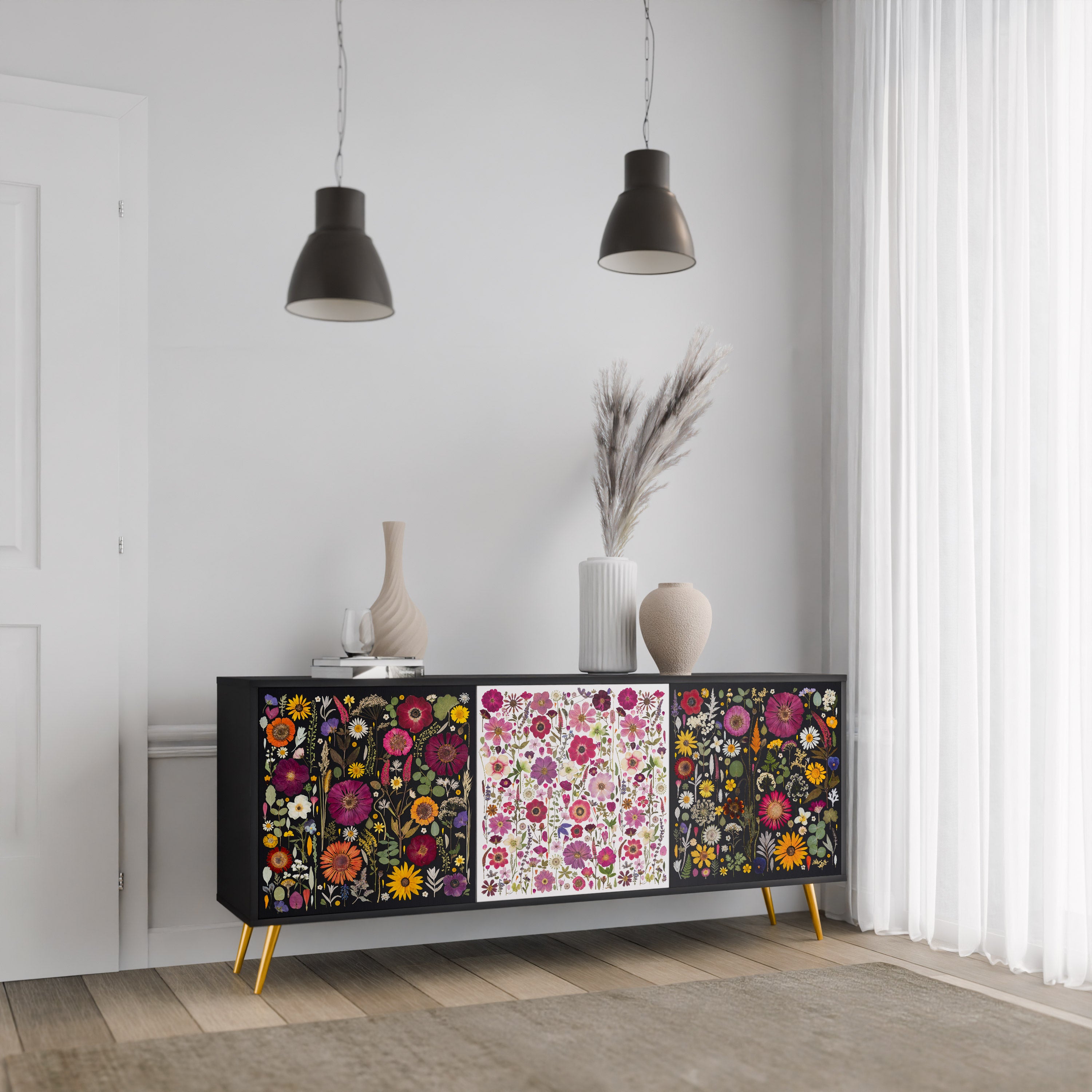 DAYNITE GARDEN Komoda 3-drzwiowa korpus Czarny