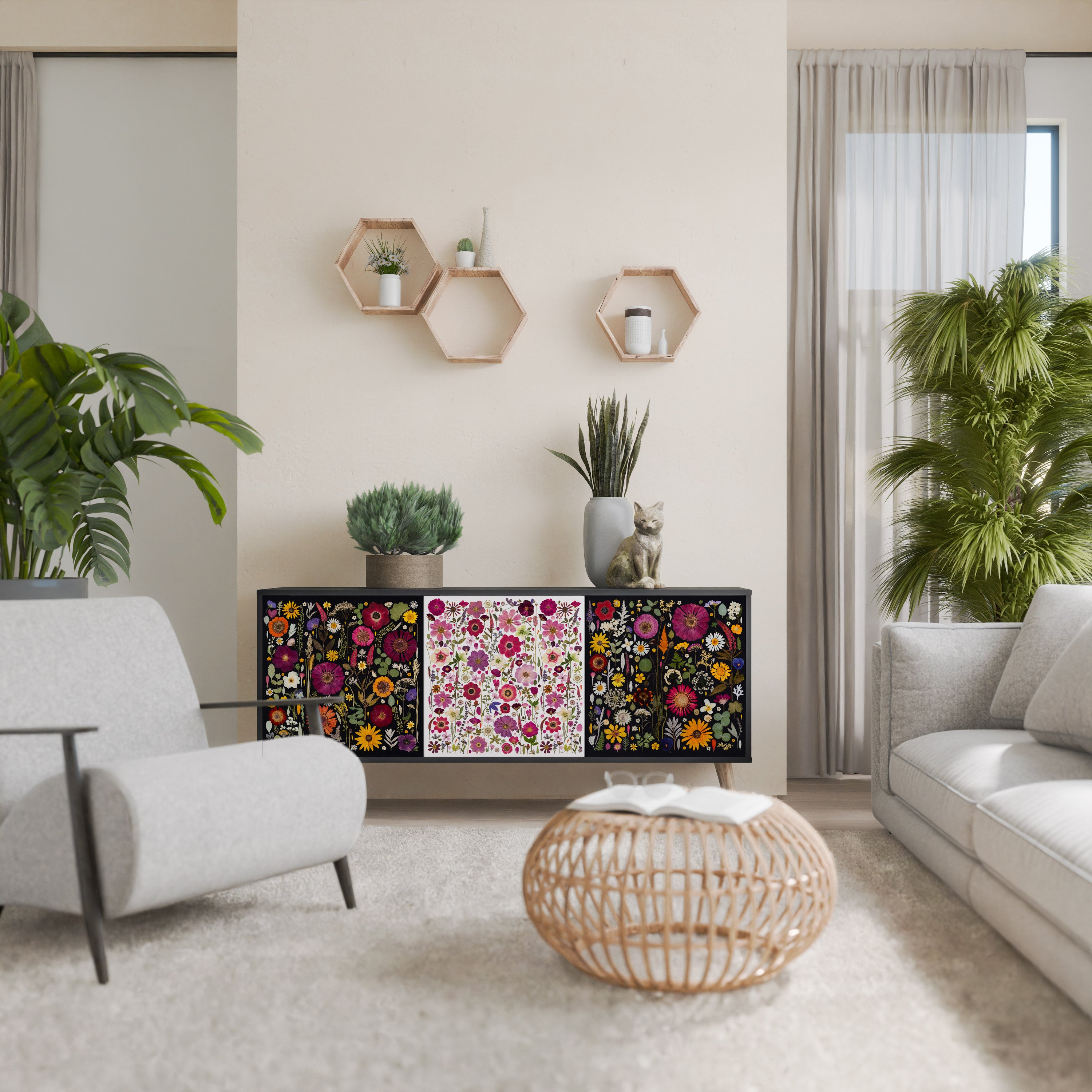 DAYNITE GARDEN Komoda 3-drzwiowa korpus Czarny