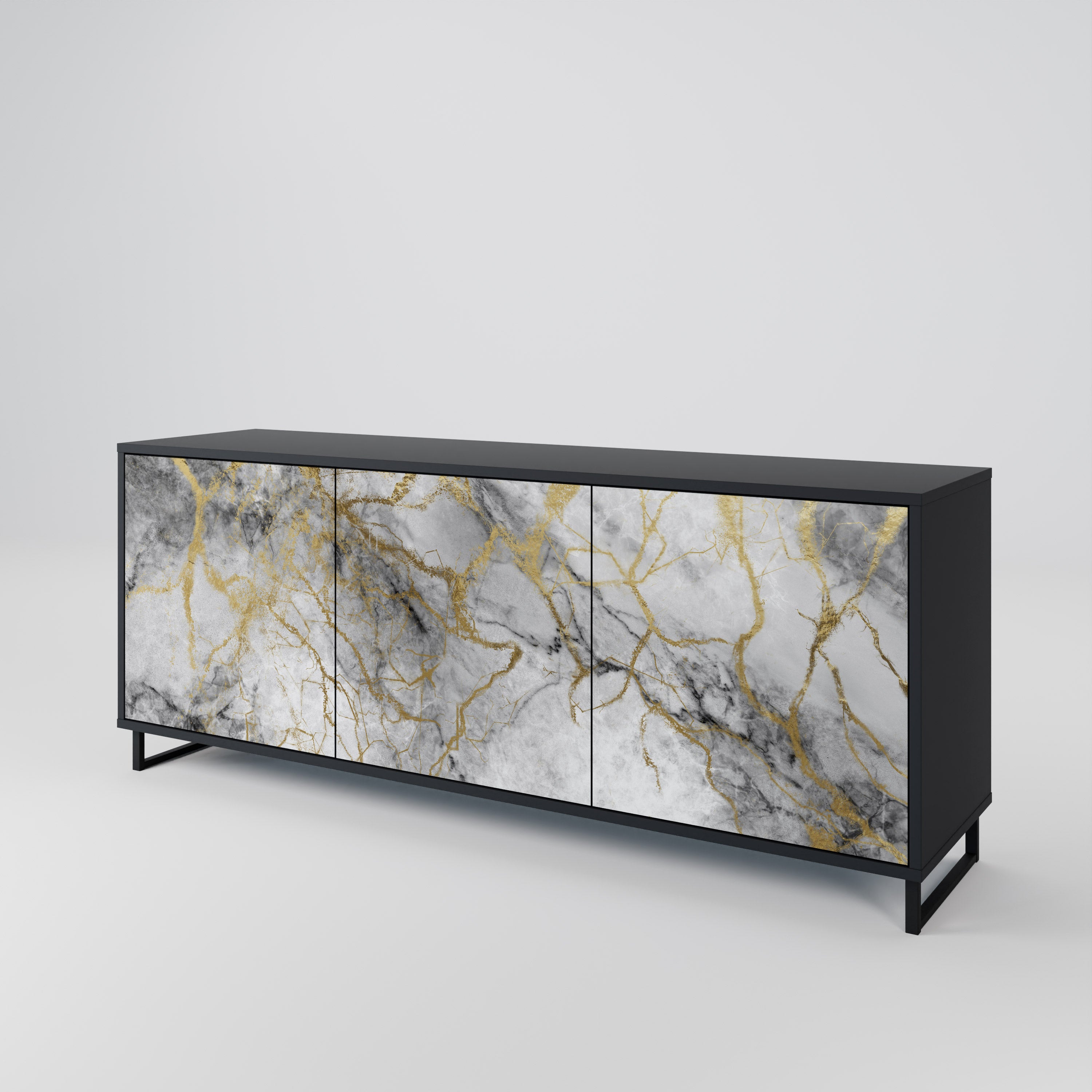 TIMELESS GLIDE Komoda 3-drzwiowa korpus Czarny