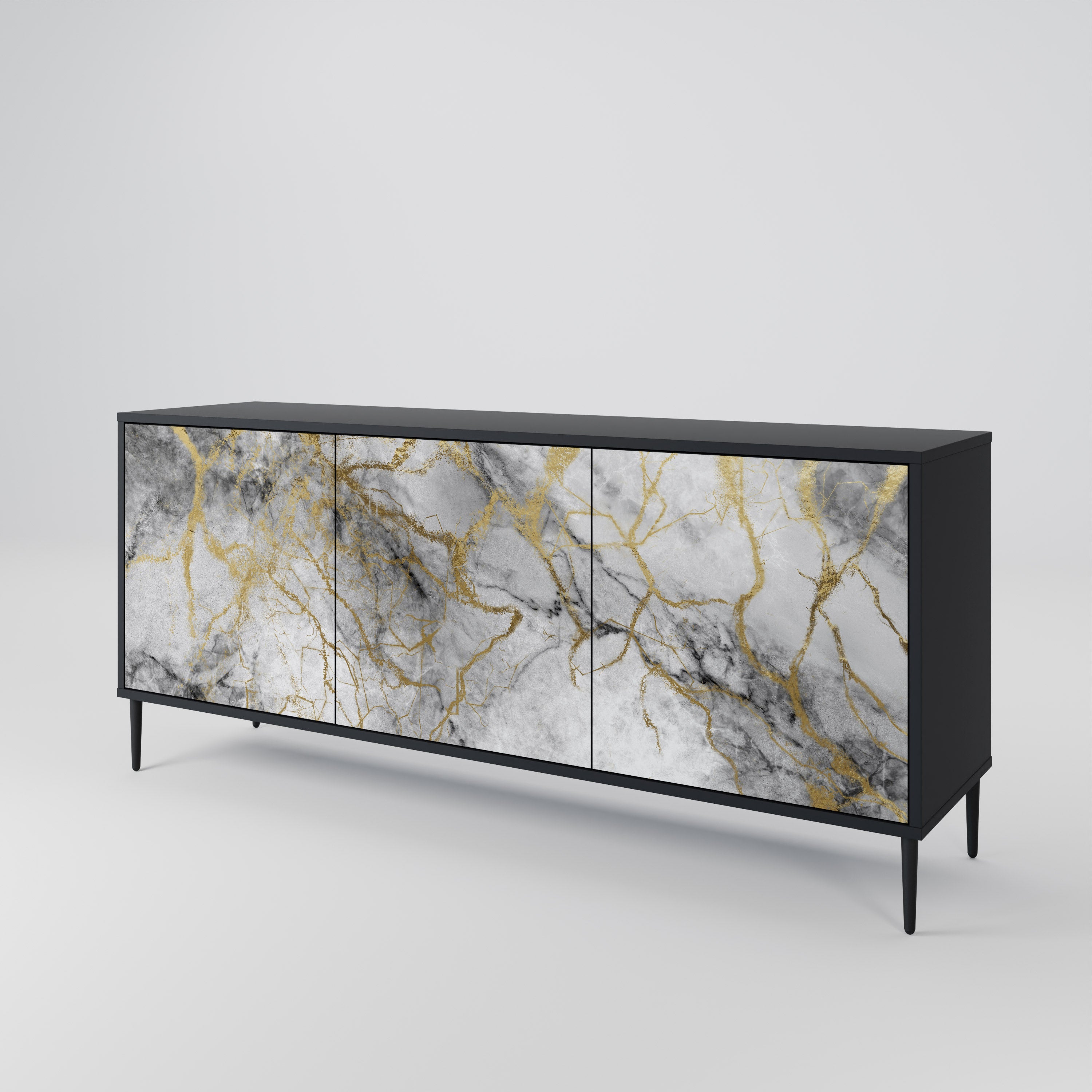 TIMELESS GLIDE Komoda 3-drzwiowa korpus Czarny