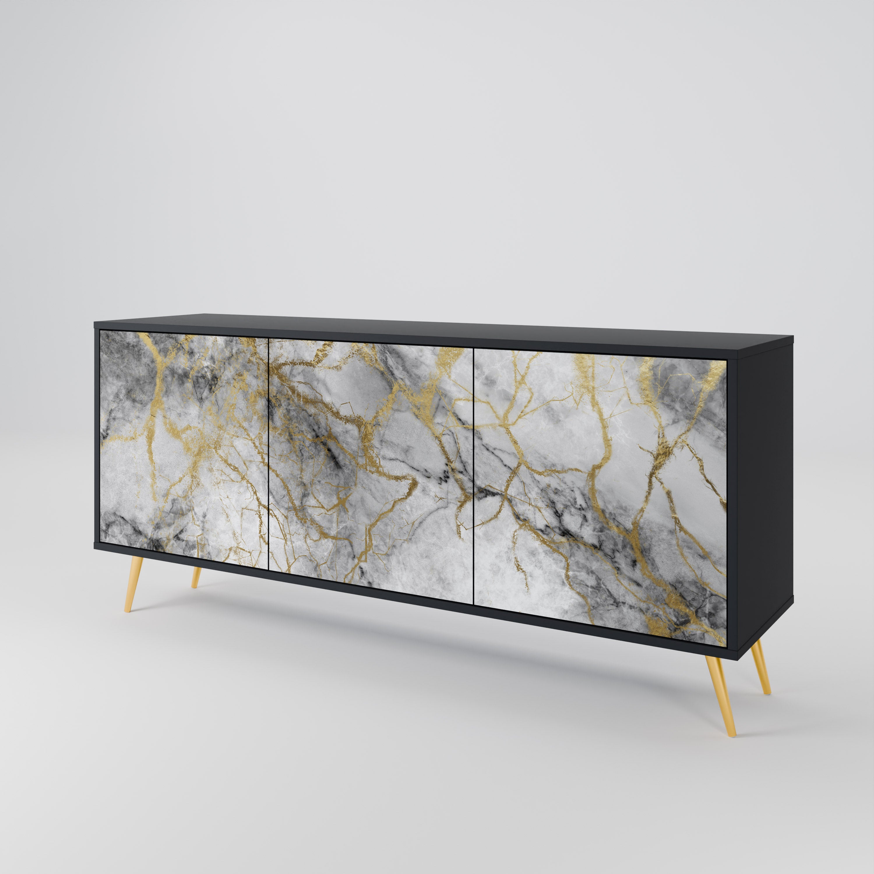 TIMELESS GLIDE Komoda 3-drzwiowa korpus Czarny