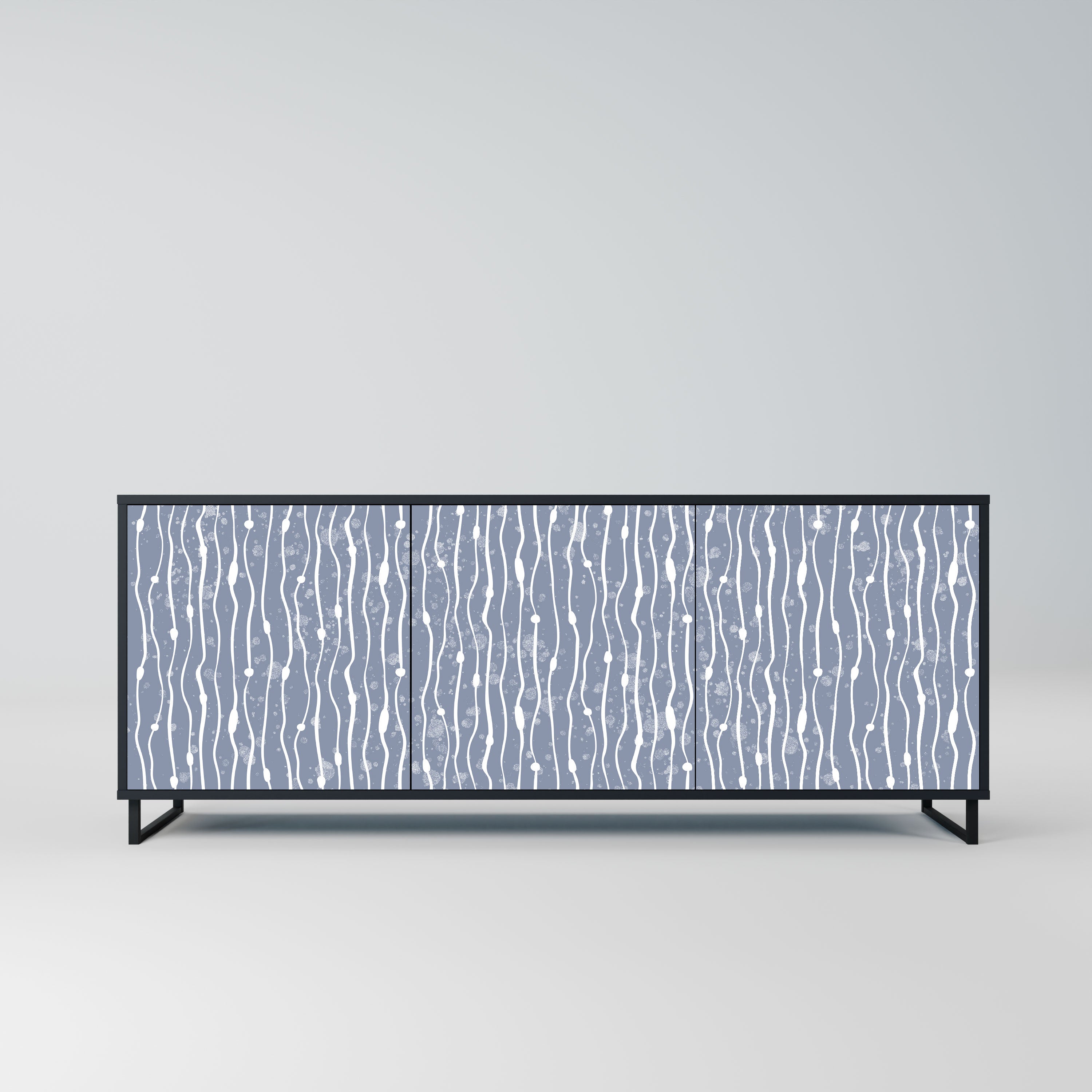 GRAPHITE RAIN Komoda 3-drzwiowa korpus Czarny