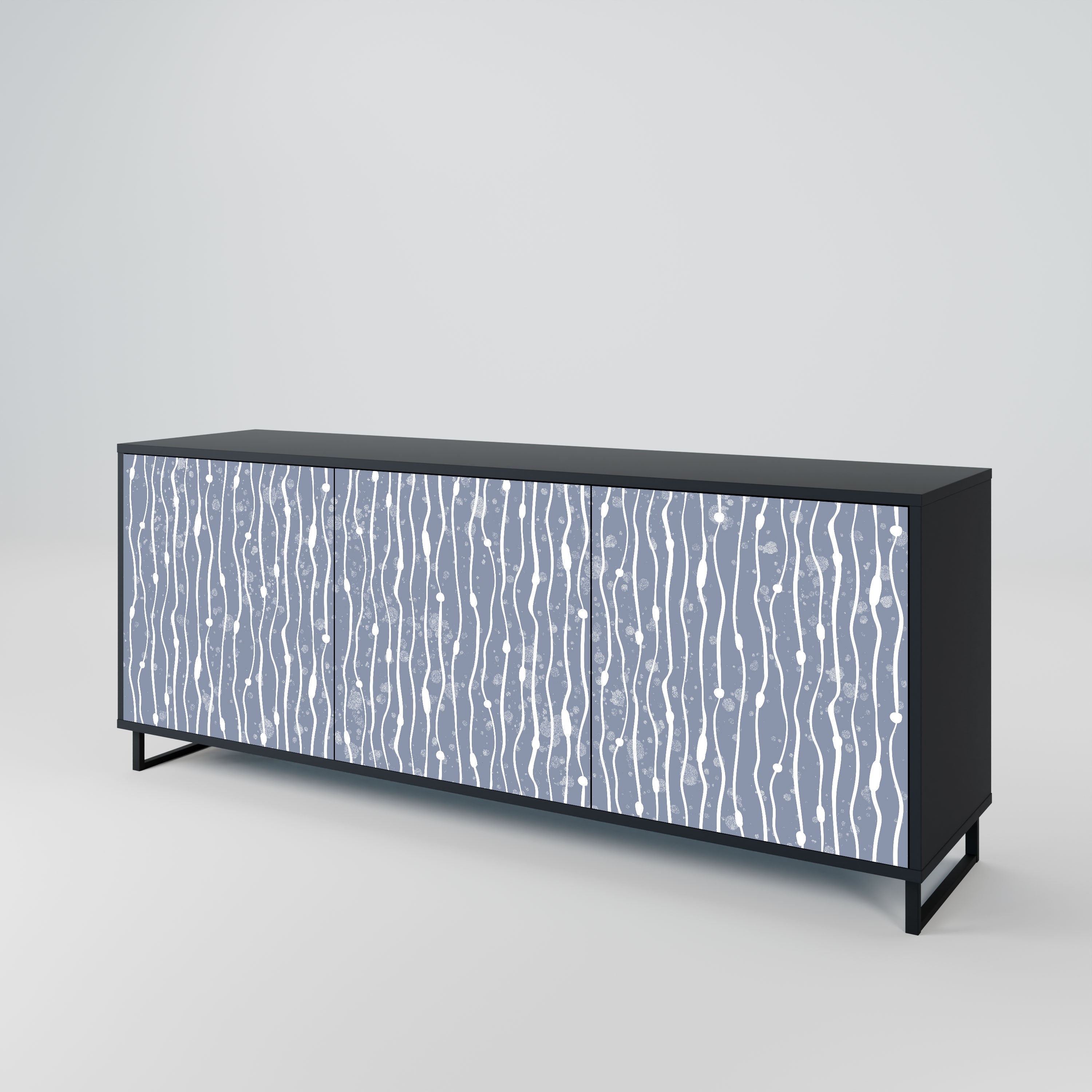 GRAPHITE RAIN Komoda 3-drzwiowa korpus Czarny