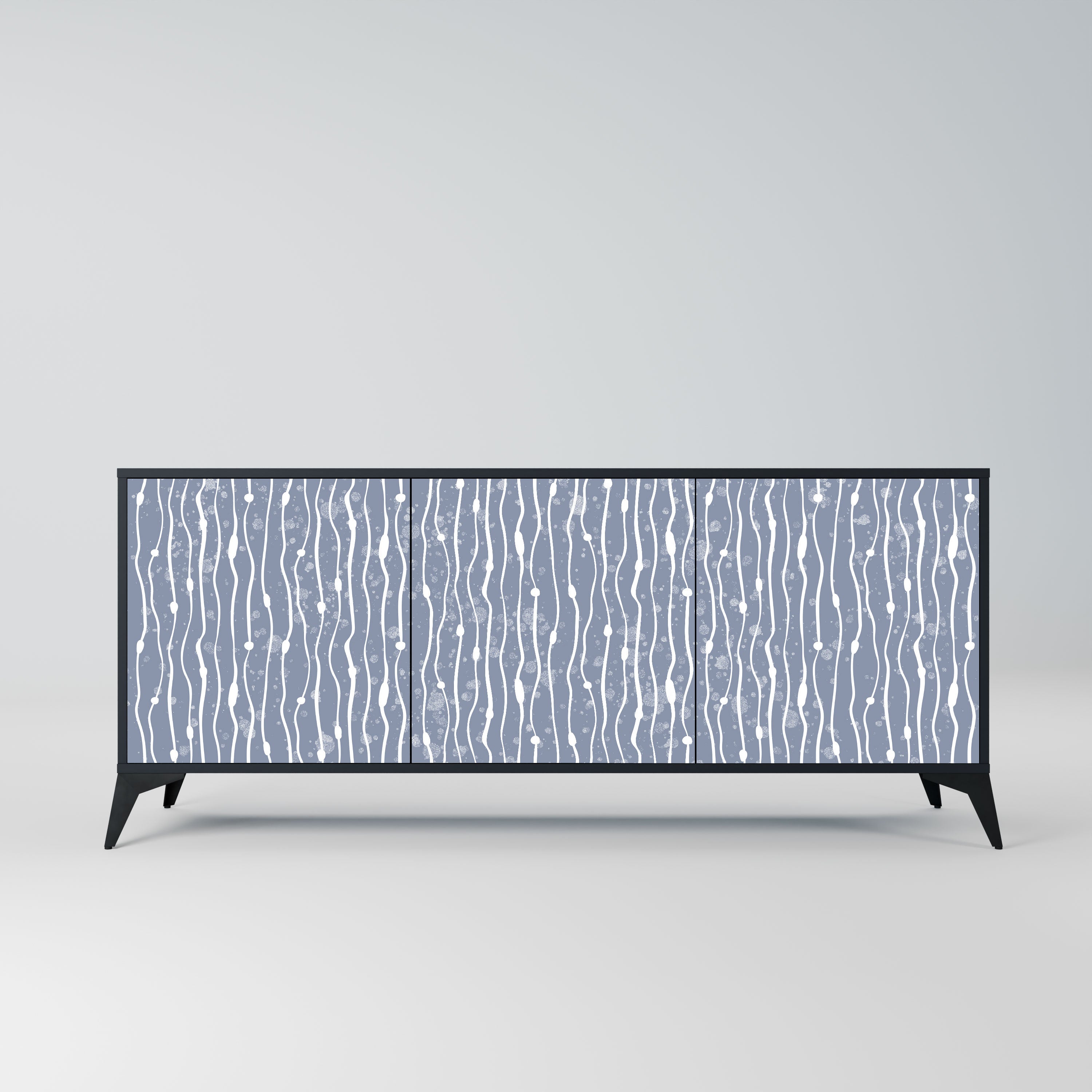 GRAPHITE RAIN Komoda 3-drzwiowa korpus Czarny