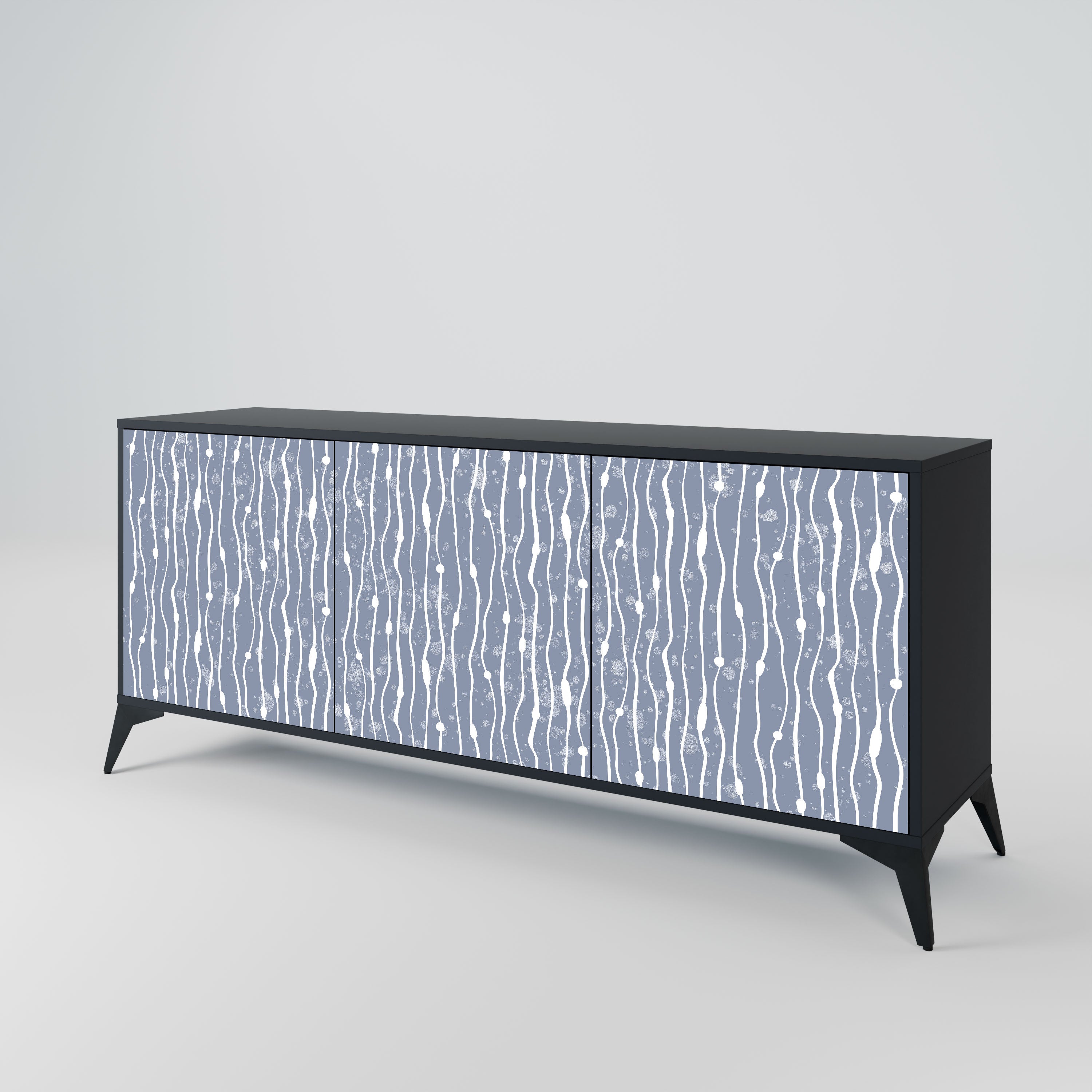 GRAPHITE RAIN Komoda 3-drzwiowa korpus Czarny
