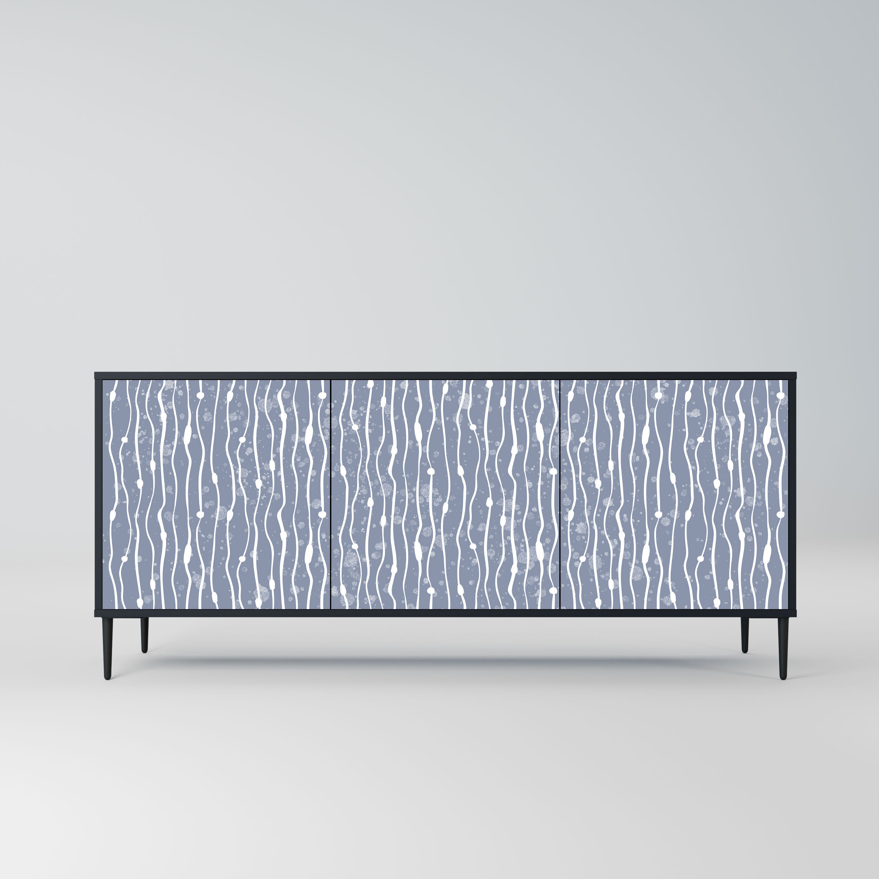 GRAPHITE RAIN Komoda 3-drzwiowa korpus Czarny