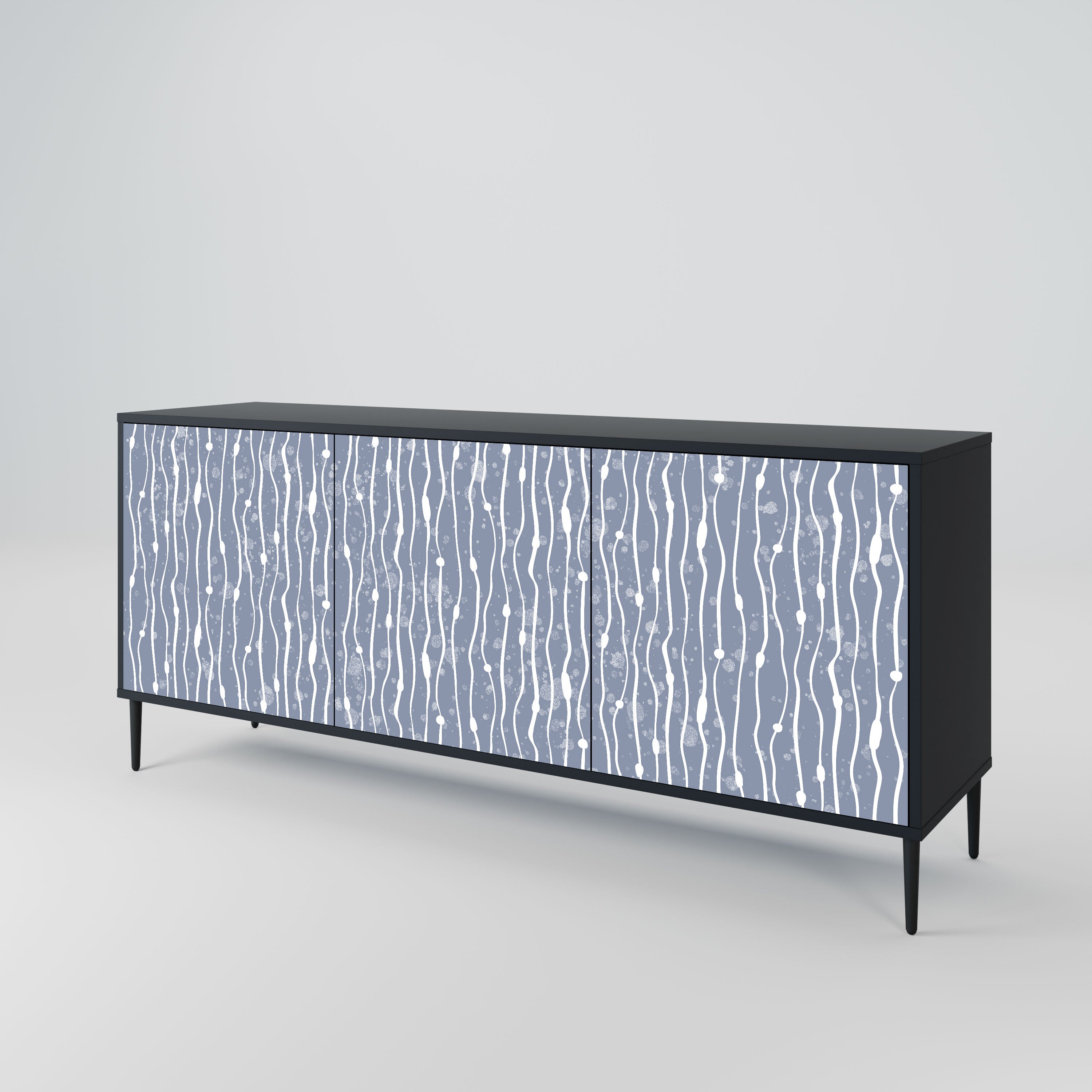 GRAPHITE RAIN Komoda 3-drzwiowa korpus Czarny