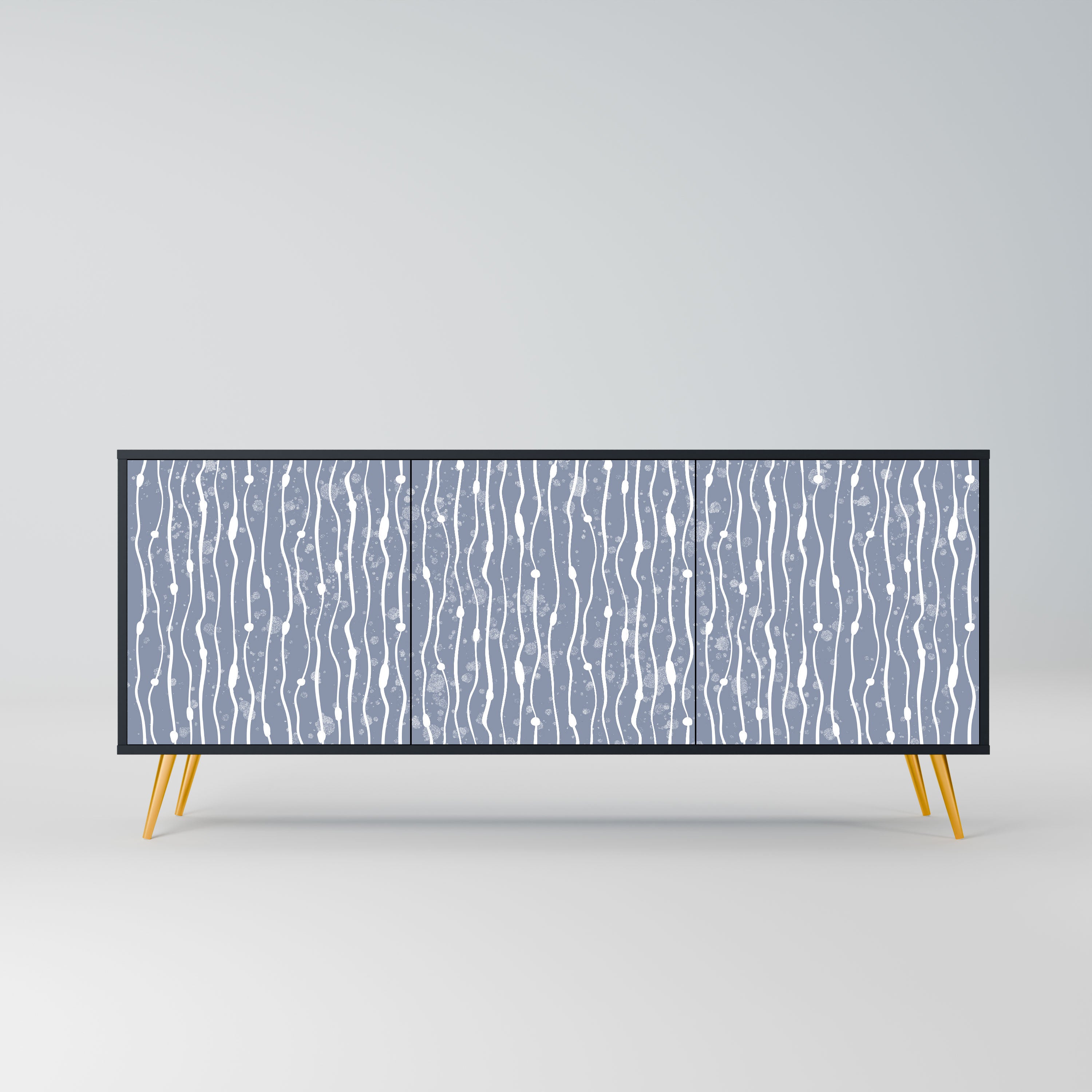 GRAPHITE RAIN Komoda 3-drzwiowa korpus Czarny