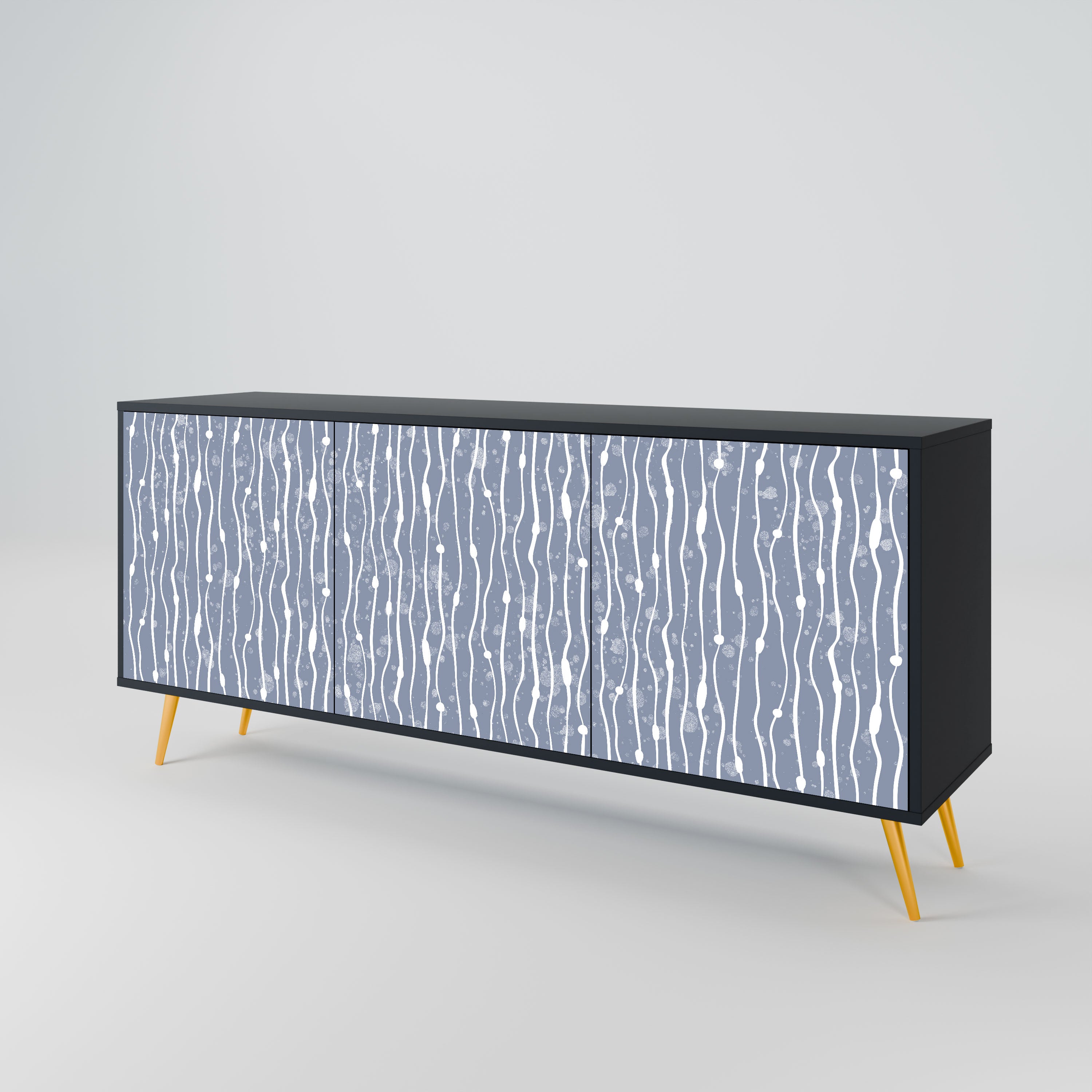 GRAPHITE RAIN Komoda 3-drzwiowa korpus Czarny
