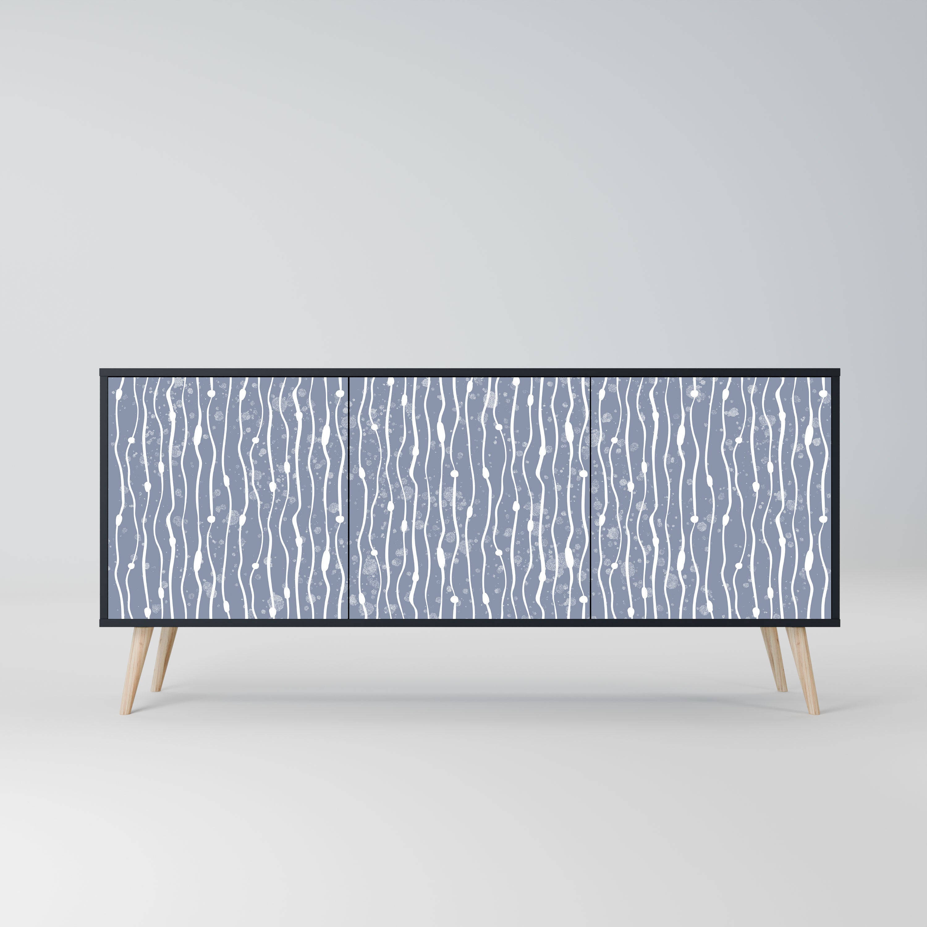 GRAPHITE RAIN Komoda 3-drzwiowa korpus Czarny
