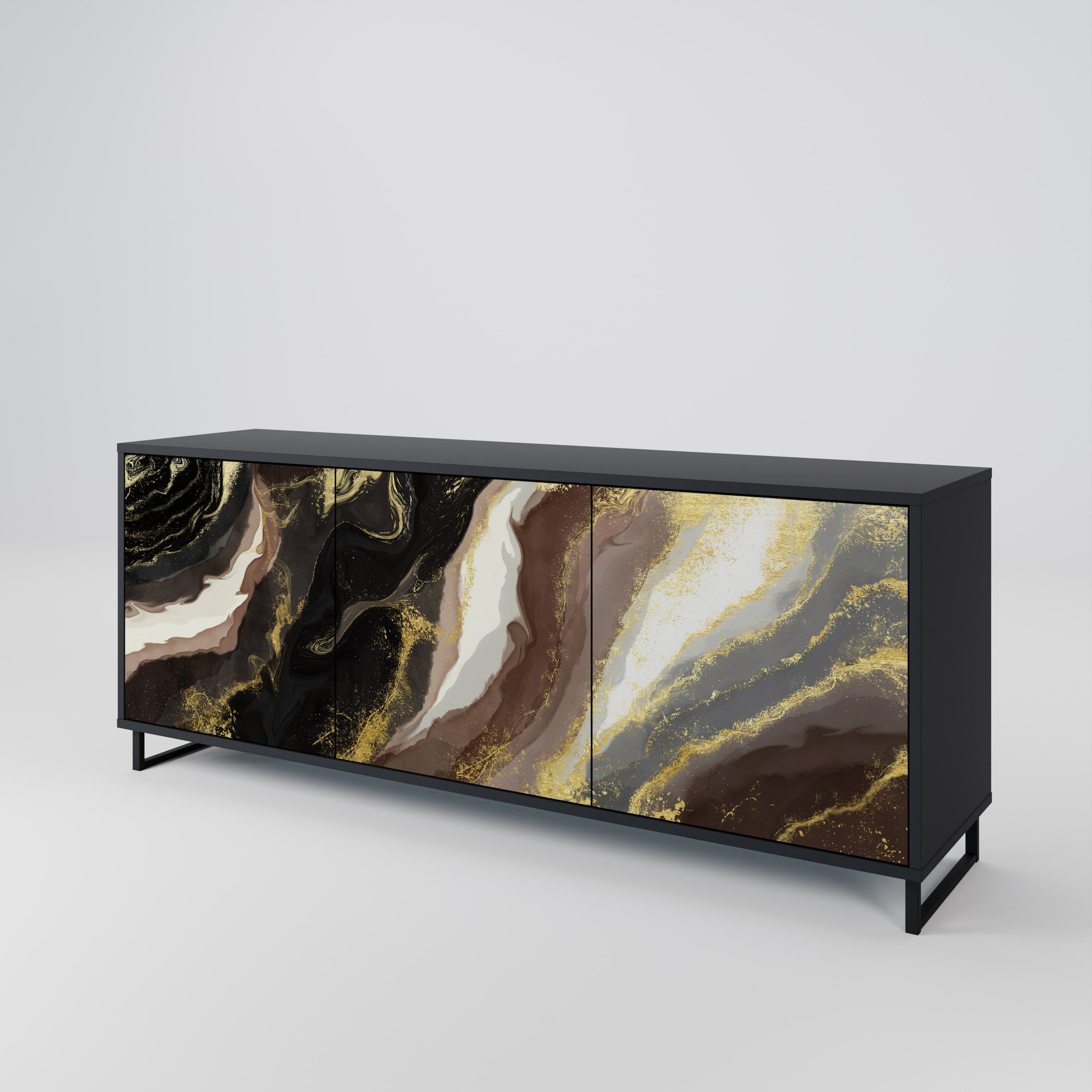 GOLD DUST Komoda 3-drzwiowa korpus Czarny