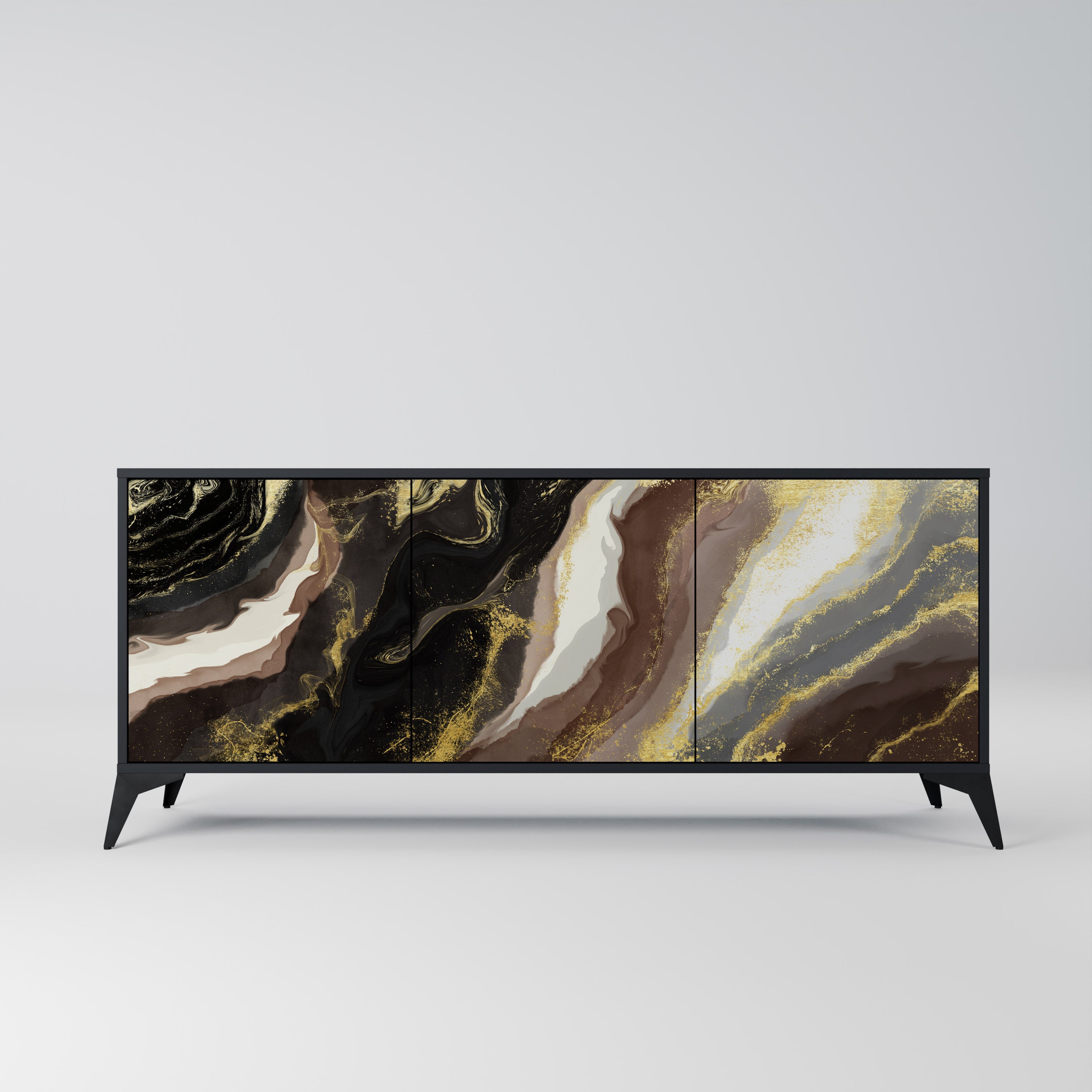 GOLD DUST Komoda 3-drzwiowa korpus Czarny
