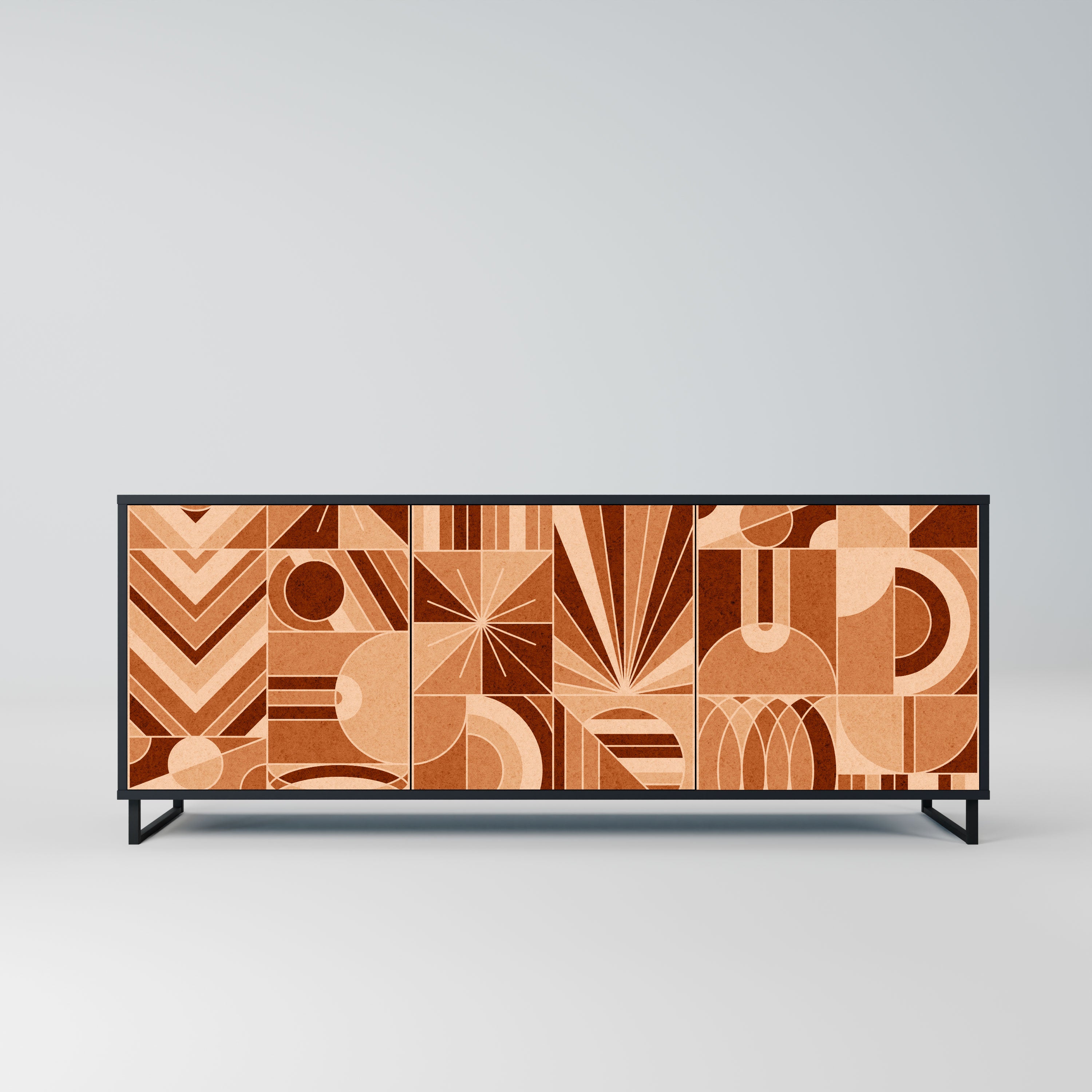 PRISM MOSAIC Komoda 3-drzwiowa korpus Czarny